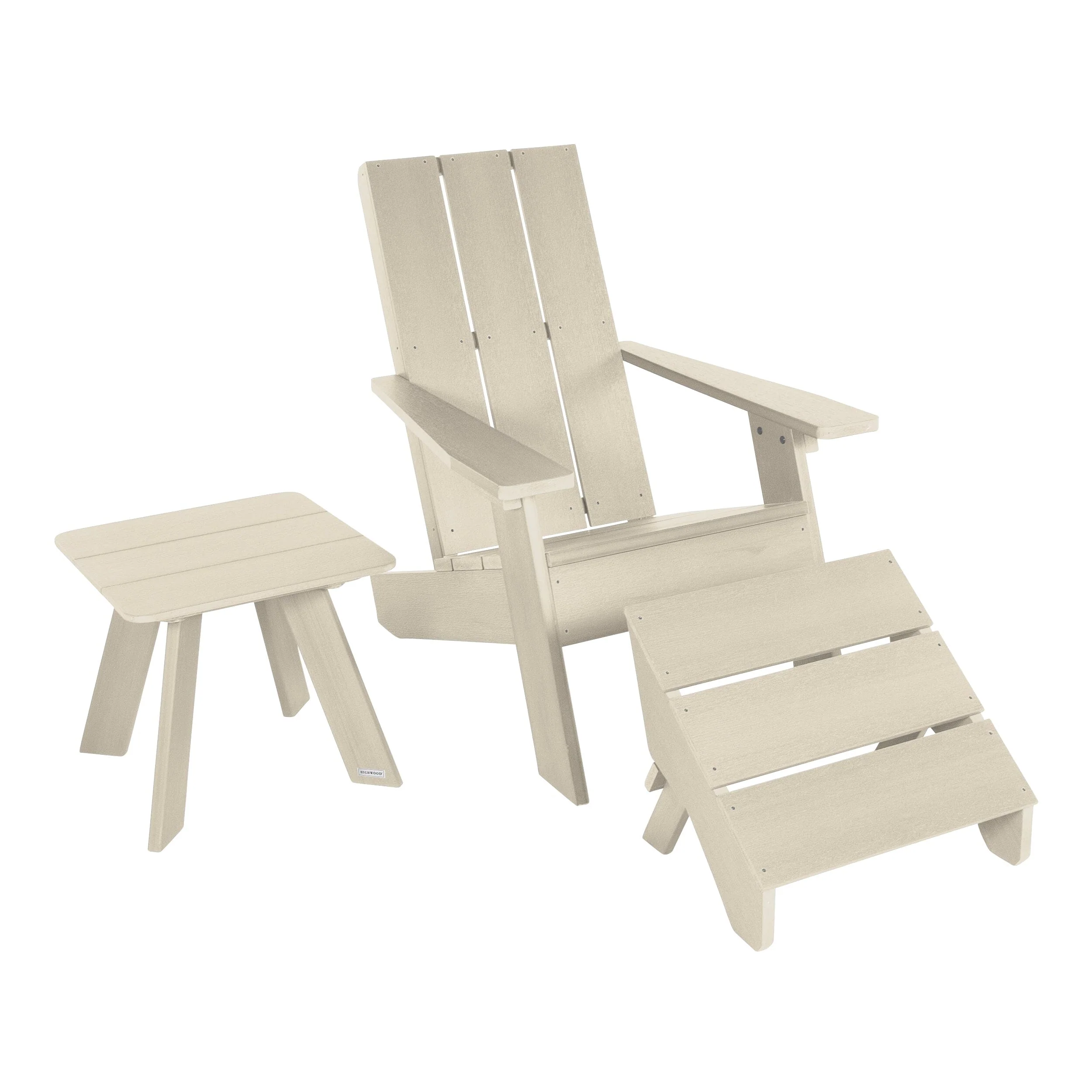 Italica Modern Adirondack Chair, Ottoman, and Side Table - Image 15