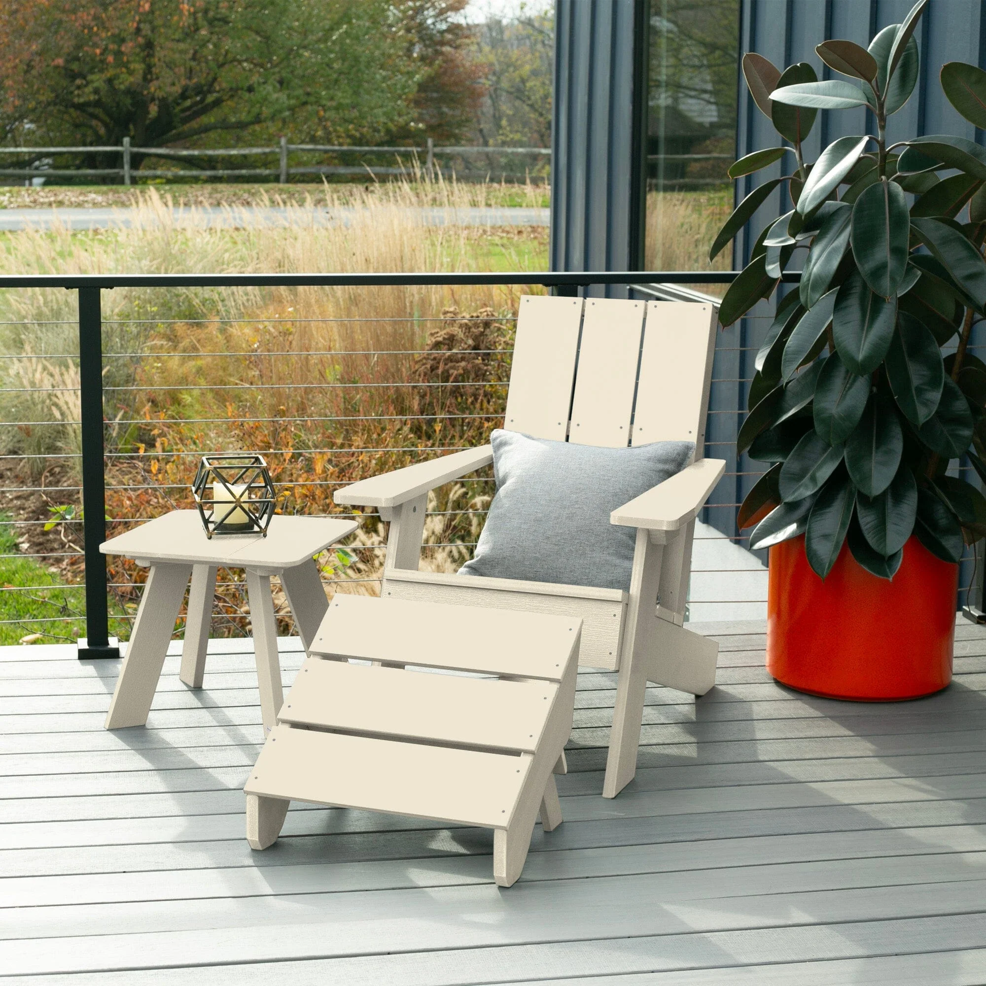 Italica Modern Adirondack Chair, Ottoman, and Side Table - Image 16