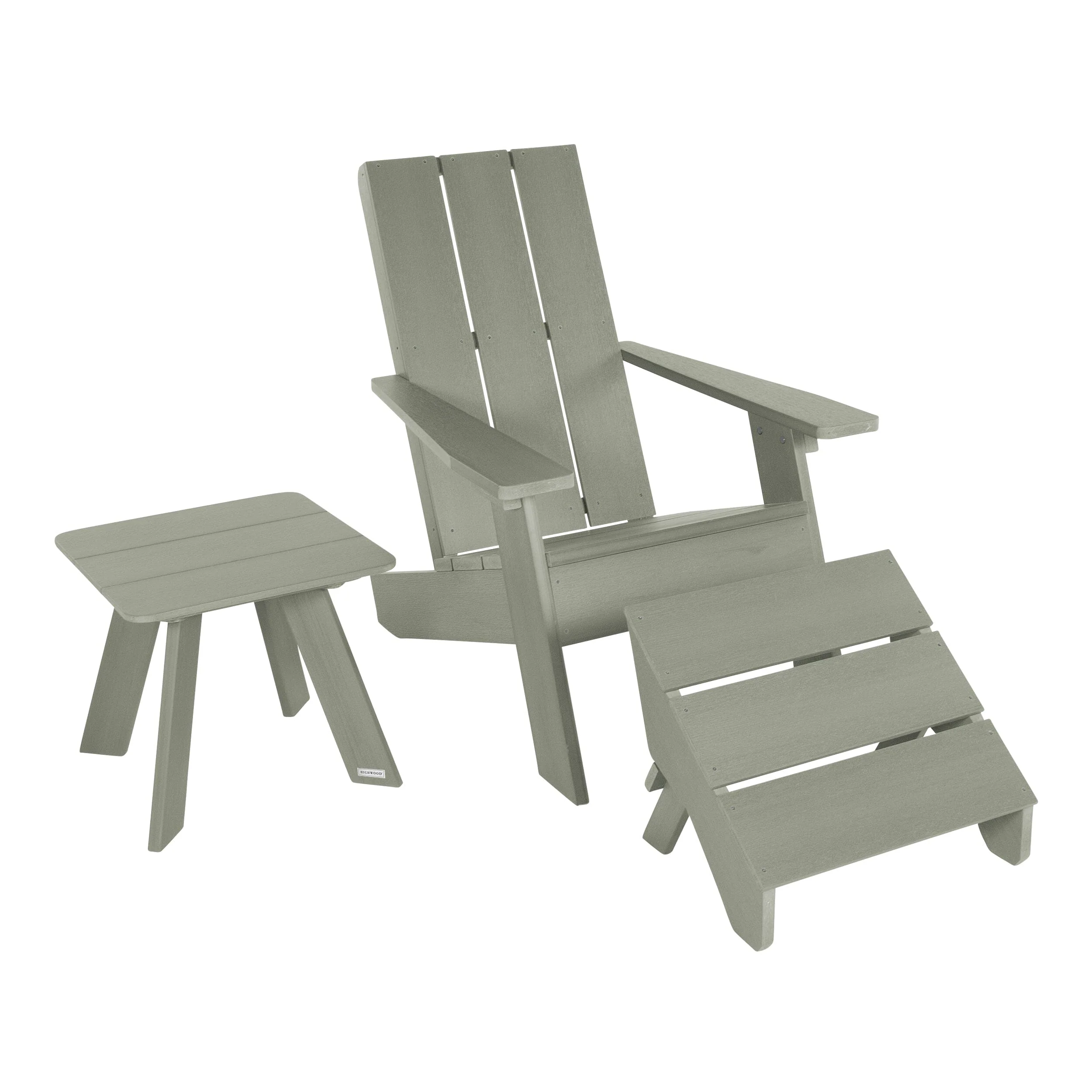 Italica Modern Adirondack Chair, Ottoman, and Side Table - Image 17