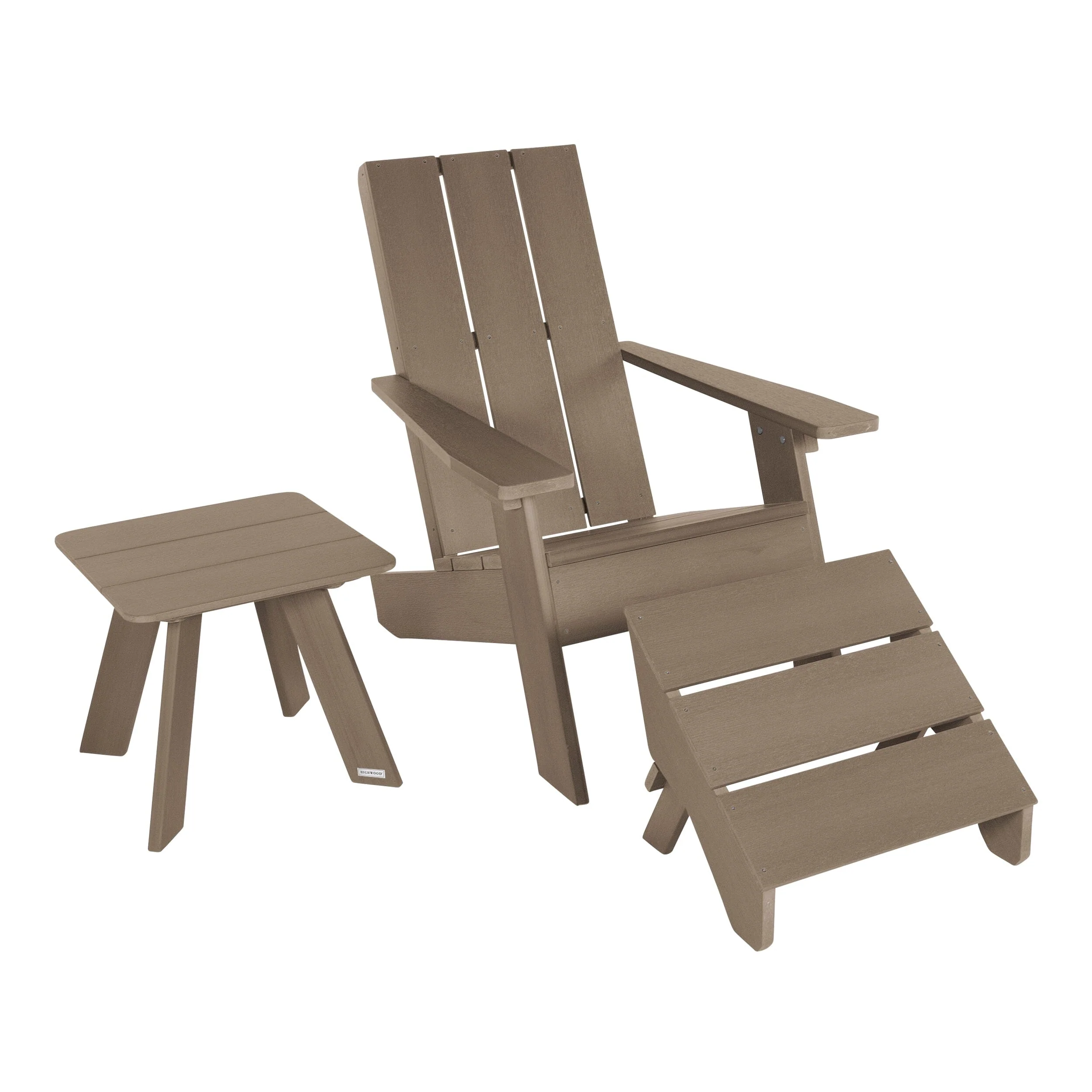 Italica Modern Adirondack Chair, Ottoman, and Side Table - Image 21