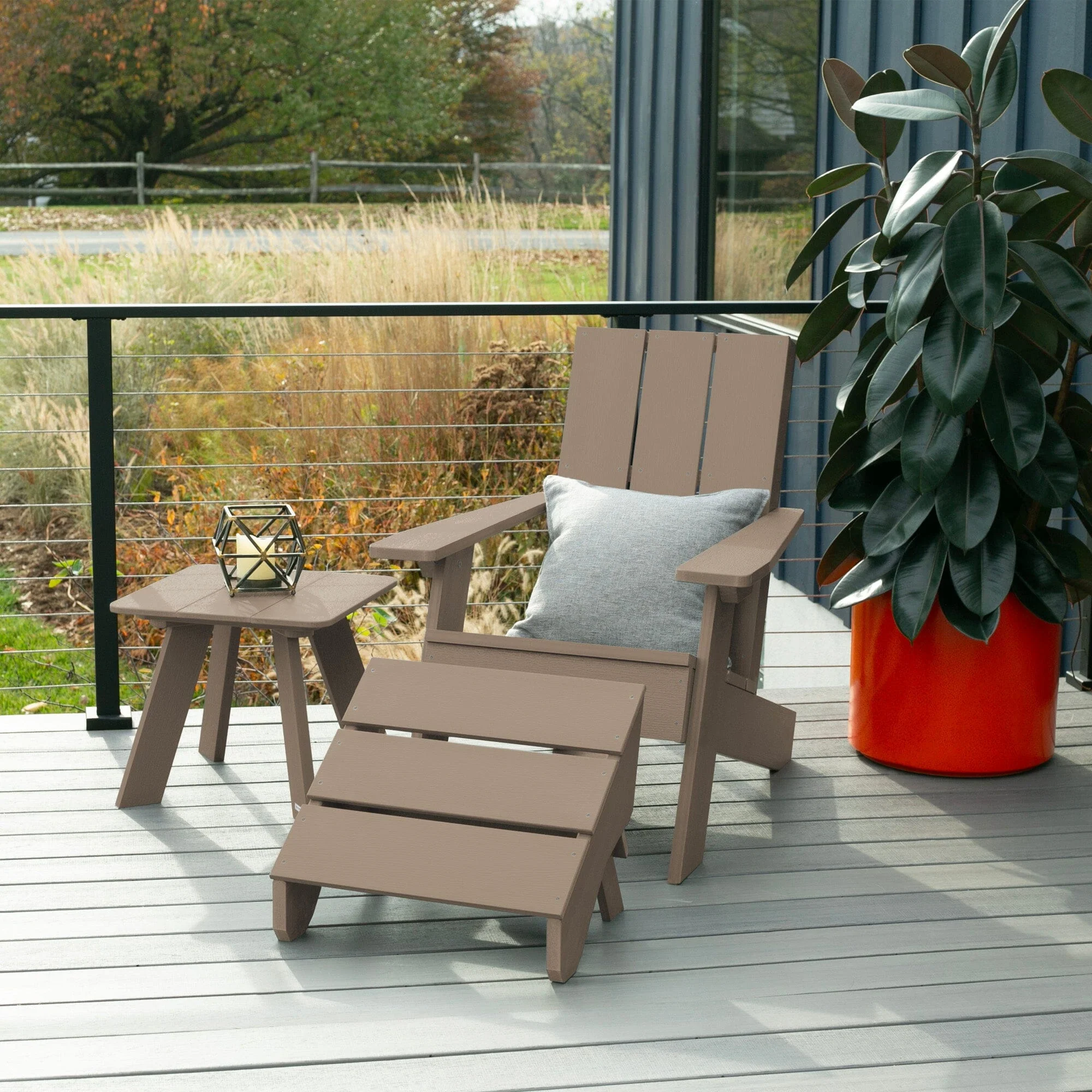 Italica Modern Adirondack Chair, Ottoman, and Side Table - Image 22