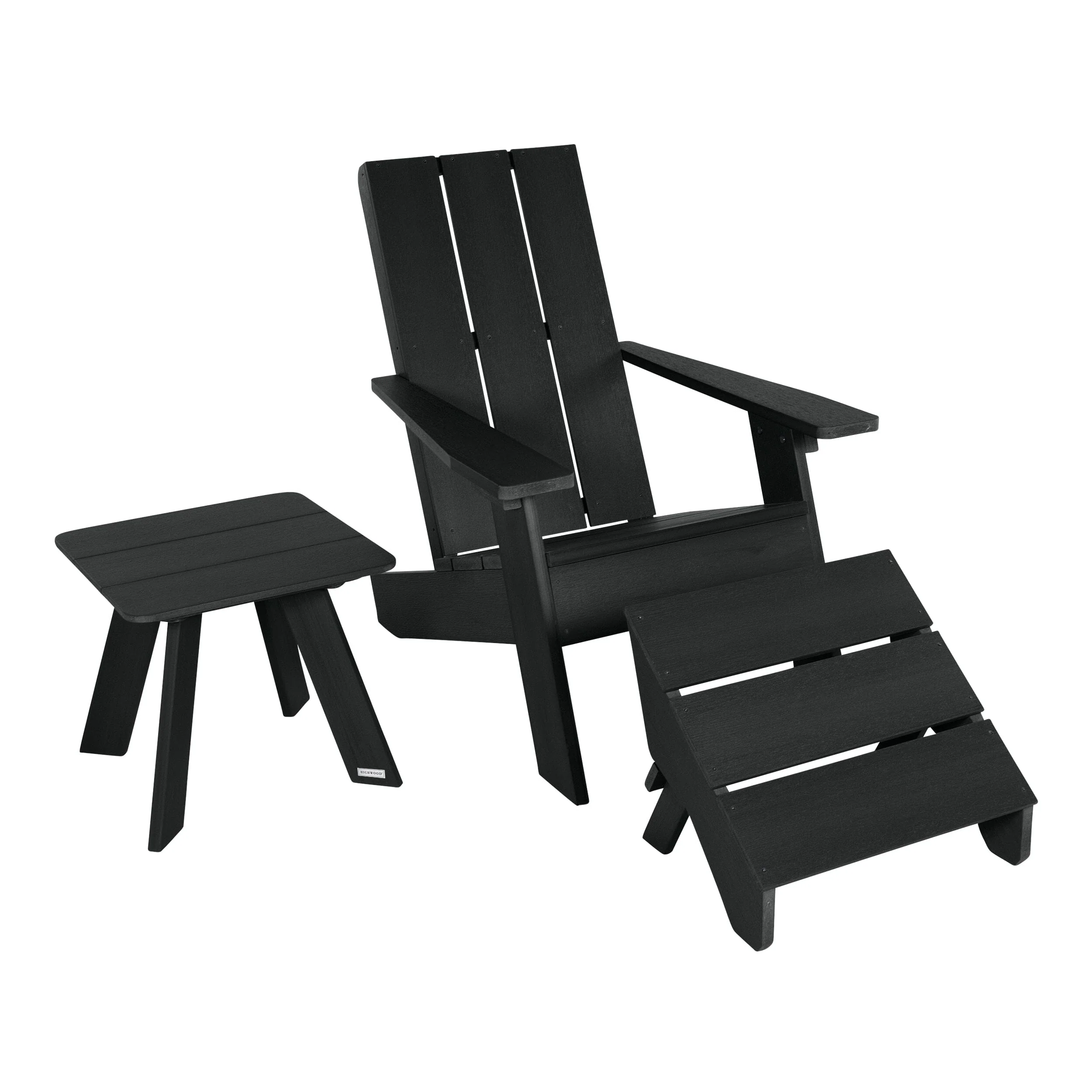 Italica Modern Adirondack Chair, Ottoman, and Side Table - Image 3