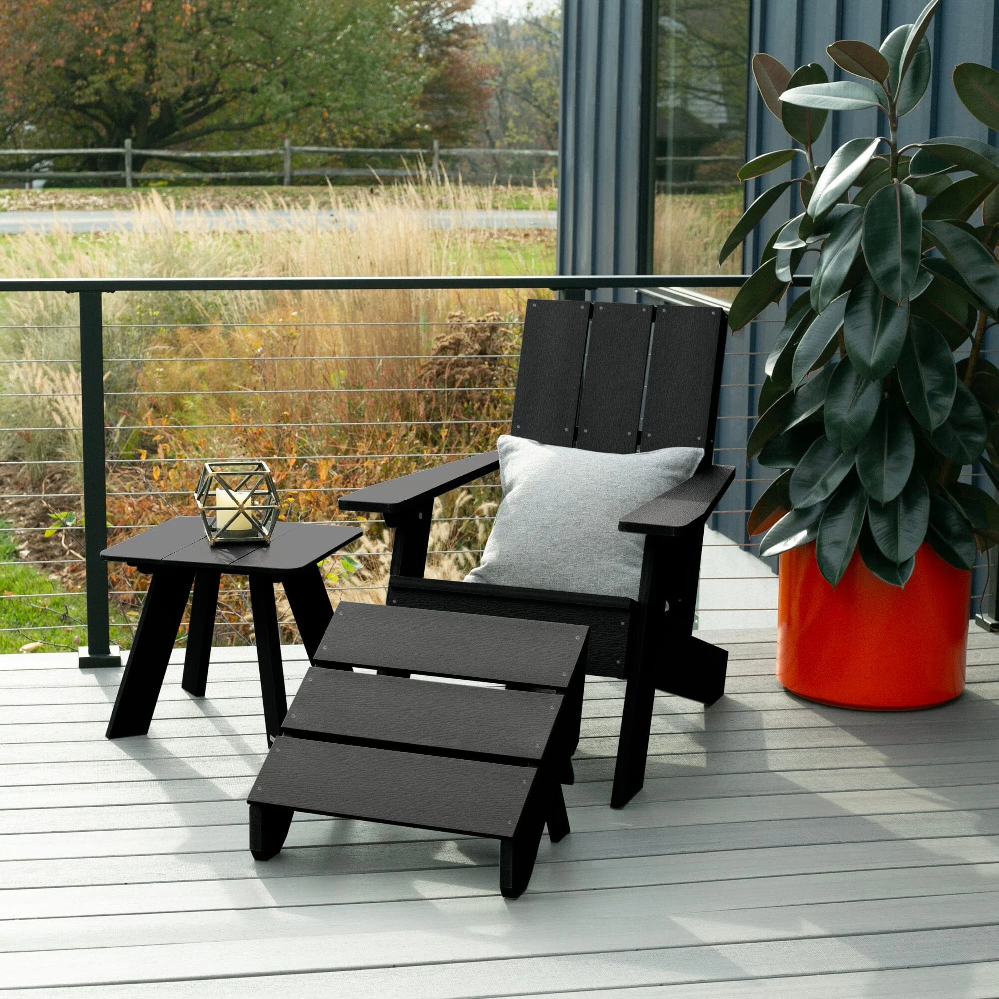 Italica Modern Adirondack Chair, Ottoman, and Side Table - Image 4