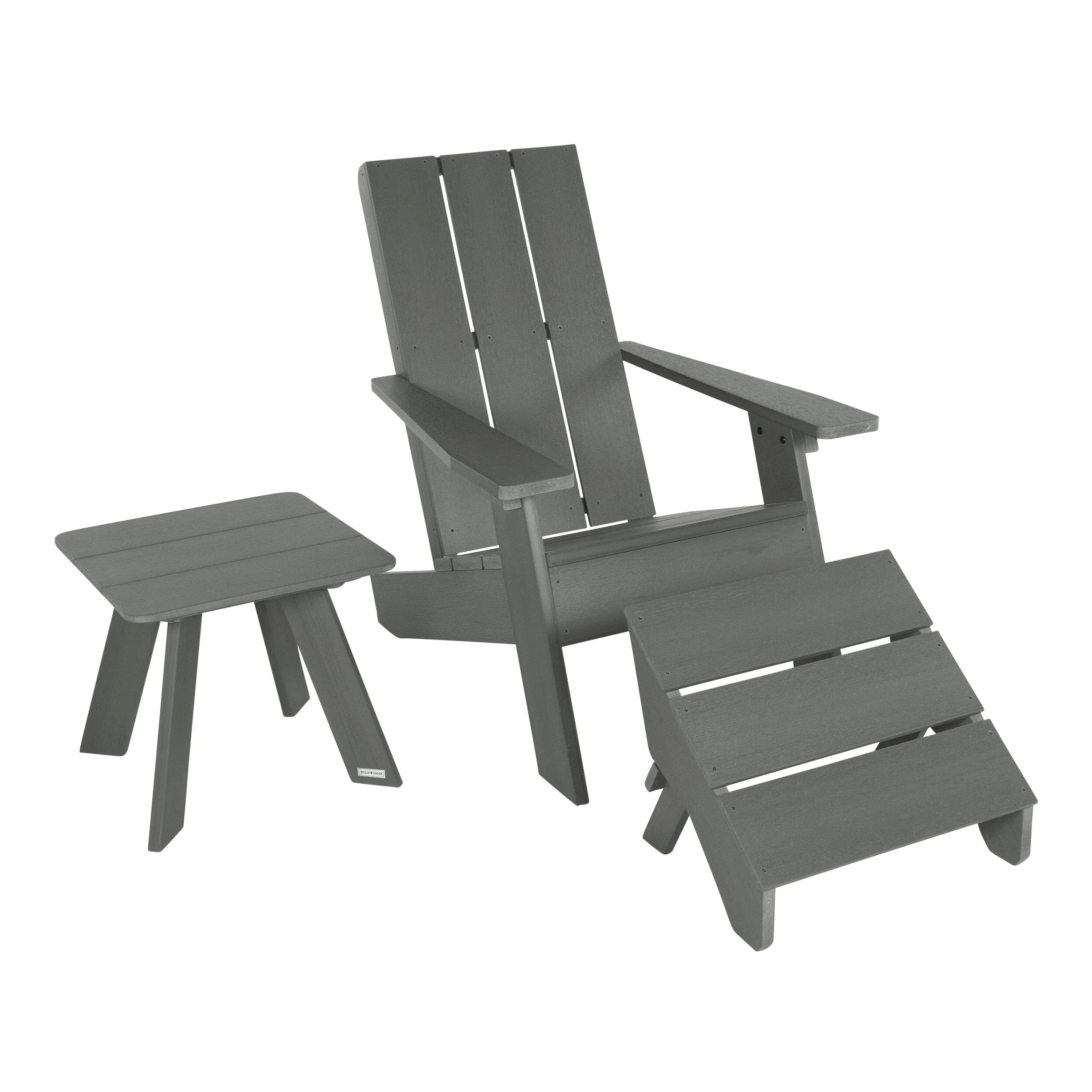 Italica Modern Adirondack Chair, Ottoman, and Side Table - Image 5