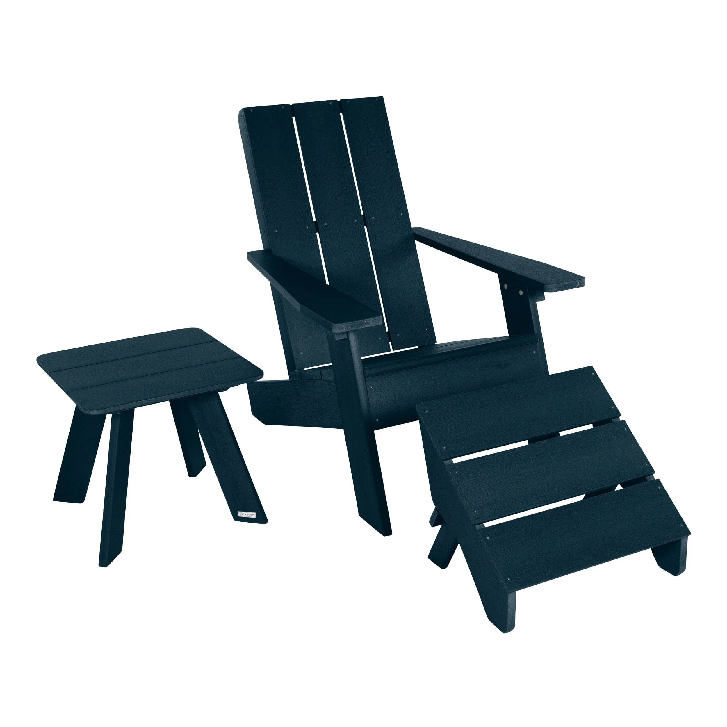 Italica Modern Adirondack Chair, Ottoman, and Side Table - Image 9