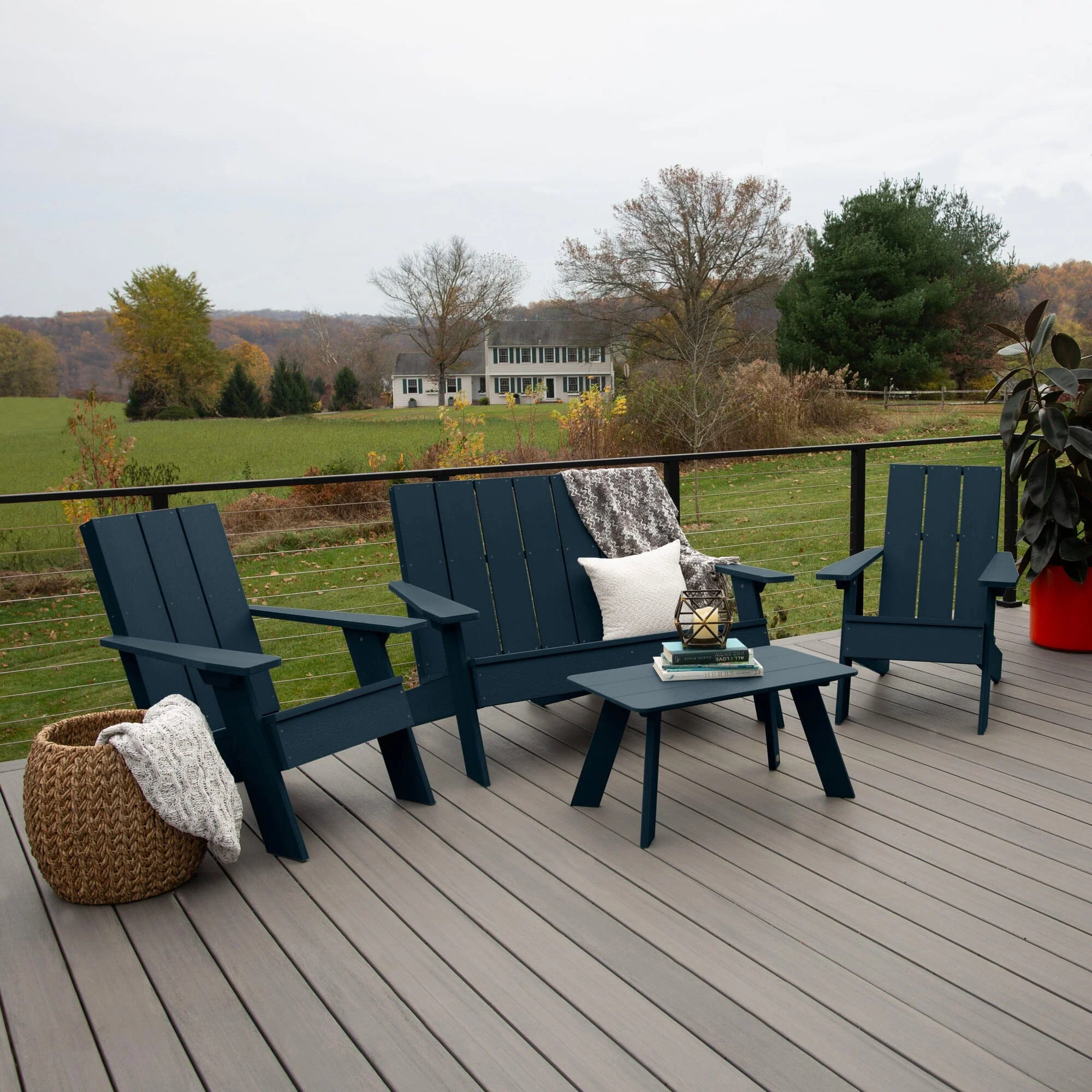 Italica Modern Adirondack Conversation Set - Image 10