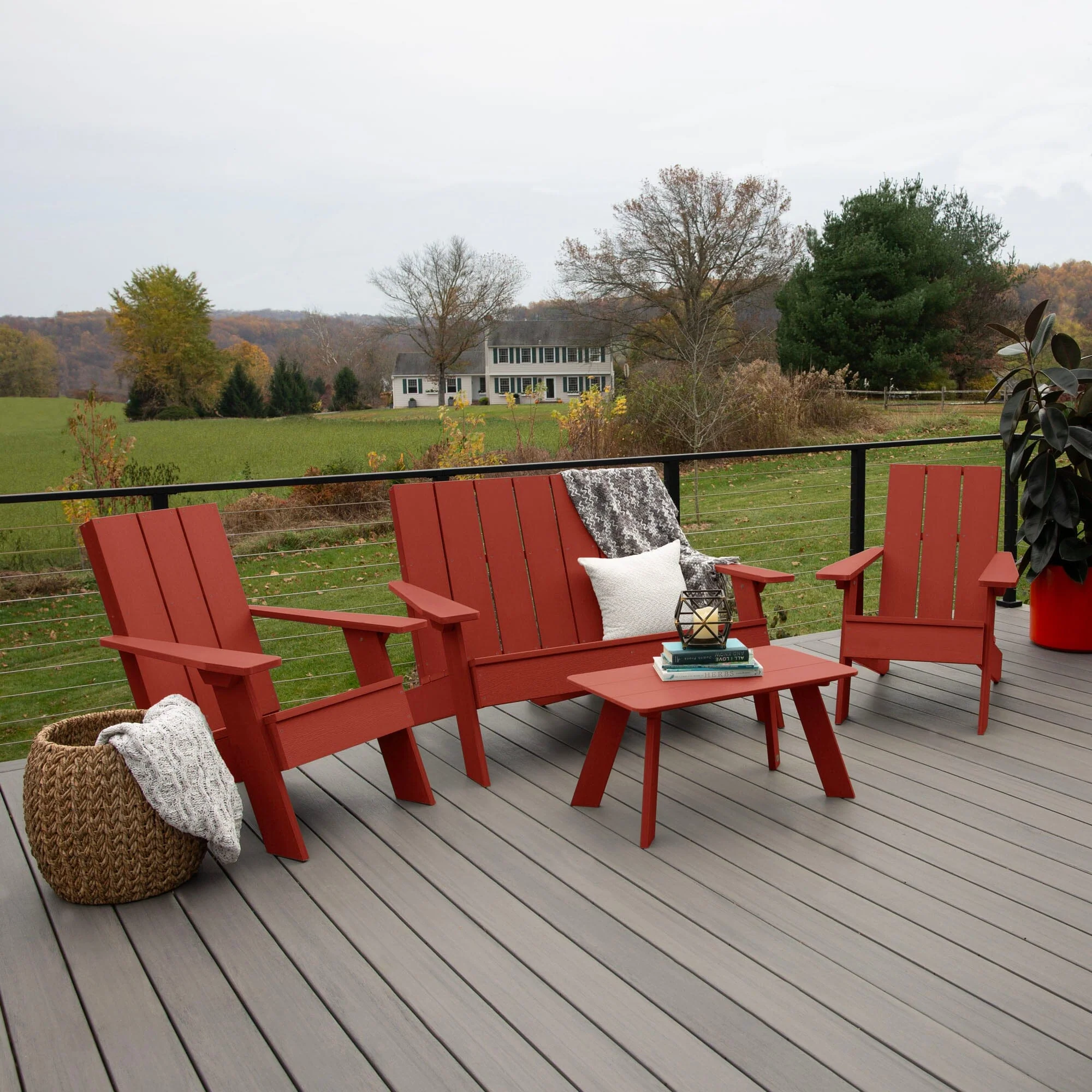 Italica Modern Adirondack Conversation Set - Image 12