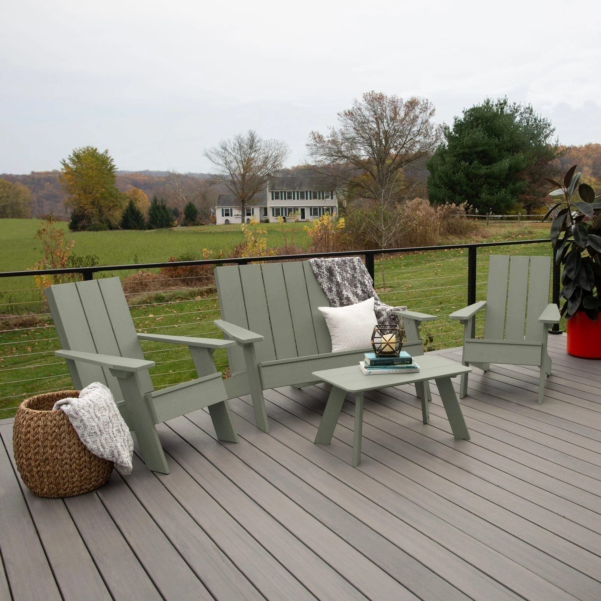 Italica Modern Adirondack Conversation Set - Image 18