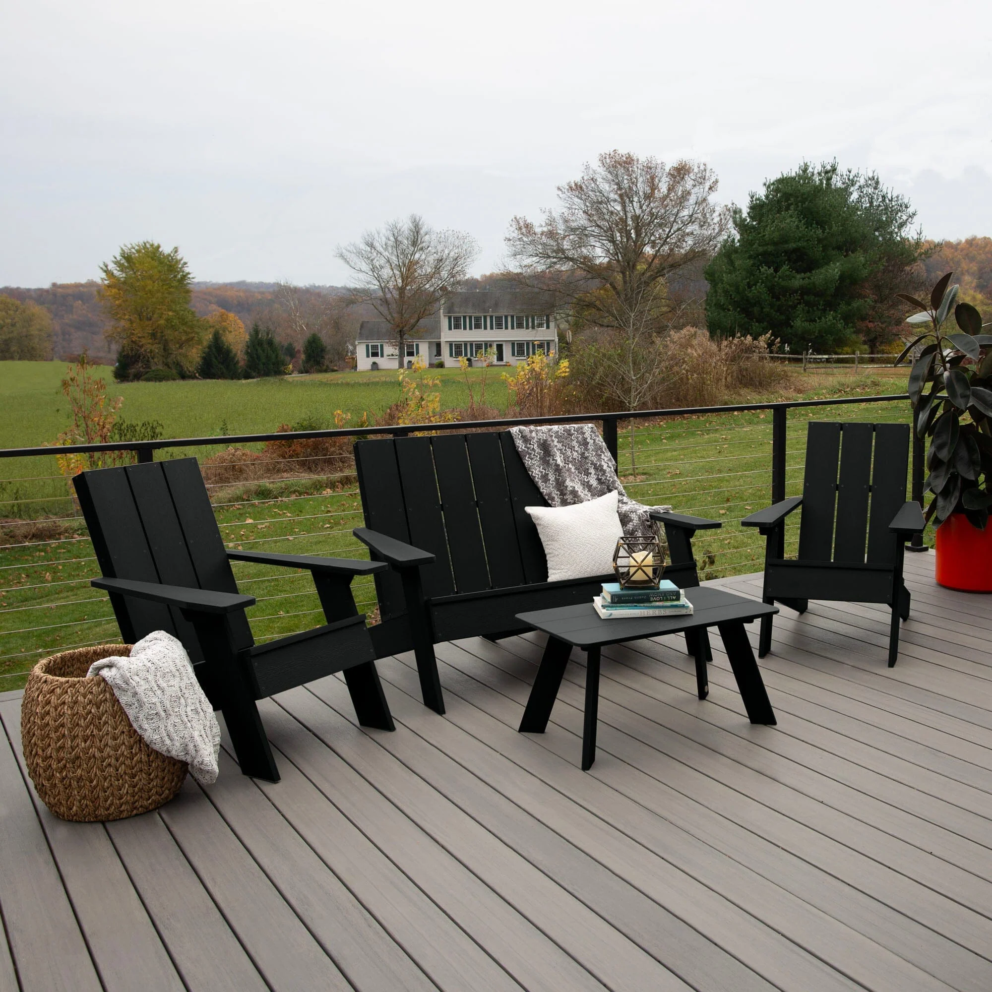 Italica Modern Adirondack Conversation Set - Image 4