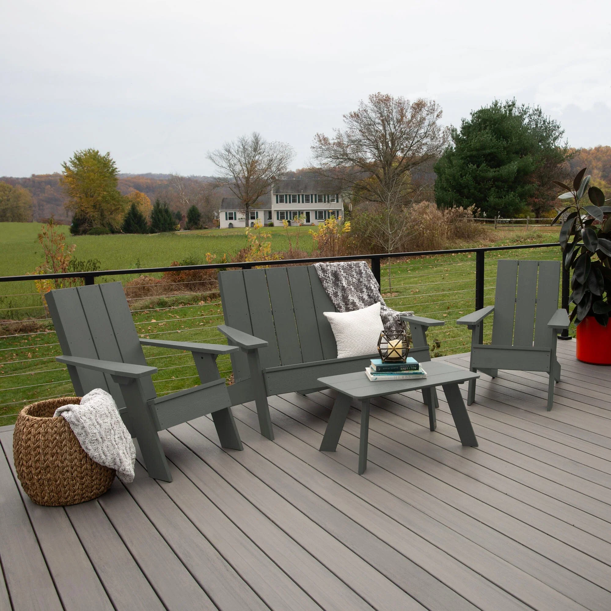 Italica Modern Adirondack Conversation Set - Image 6