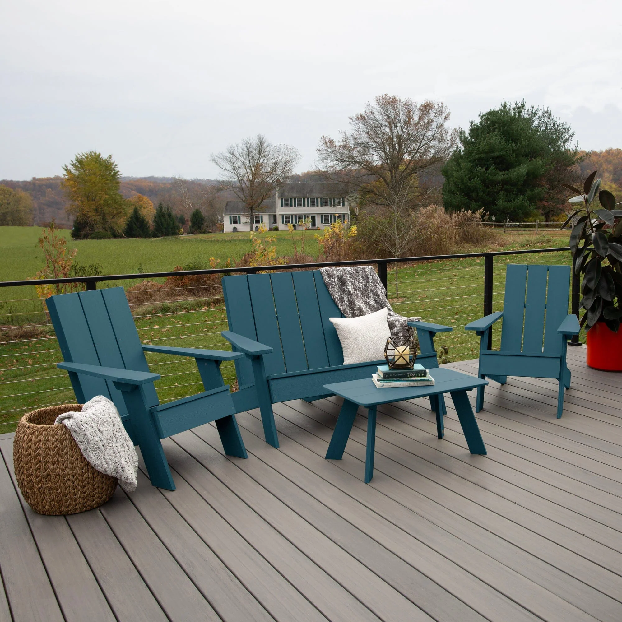 Italica Modern Adirondack Conversation Set - Image 8