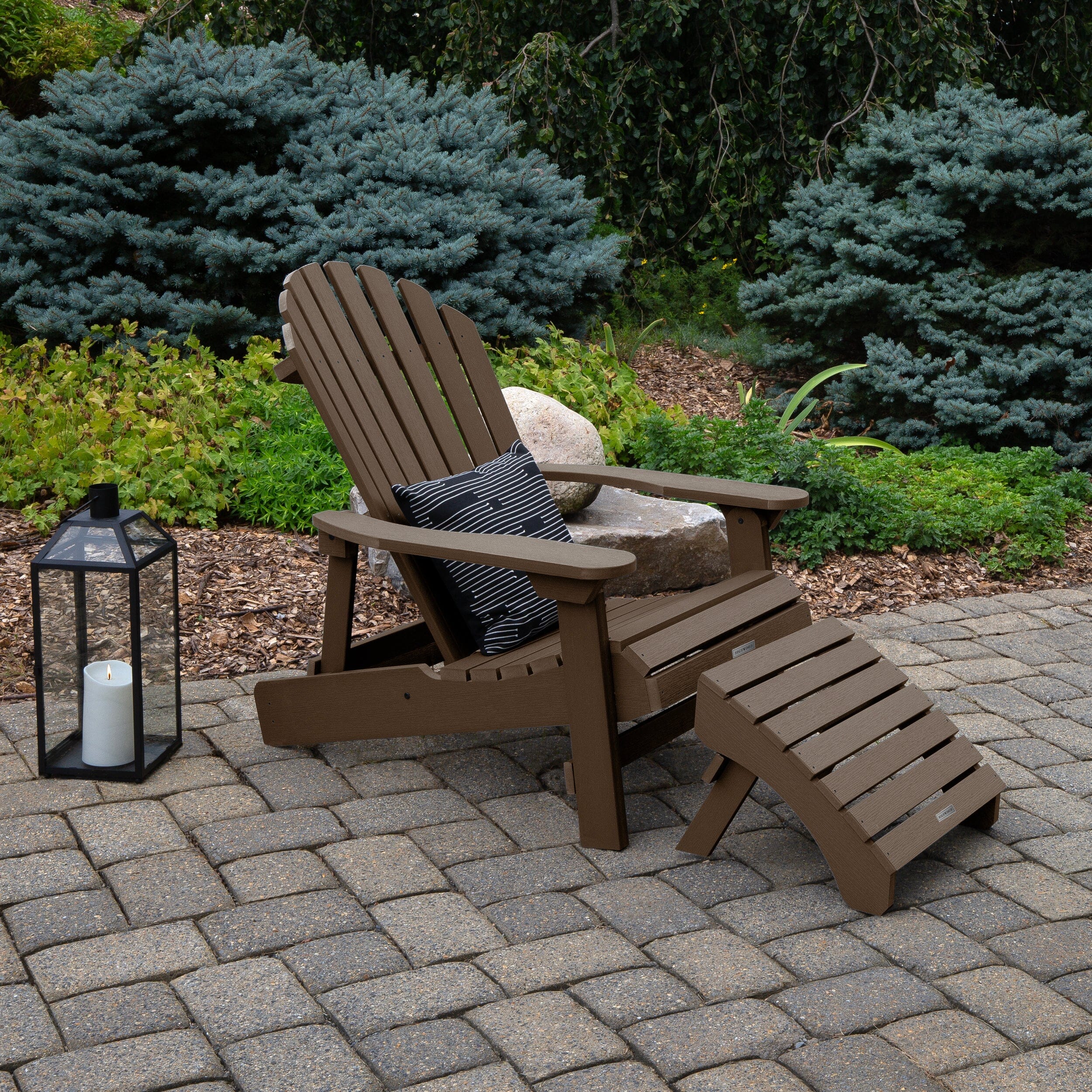 King Hamilton Folding & Reclining Adirondack Chair and Ottoman - Image 3