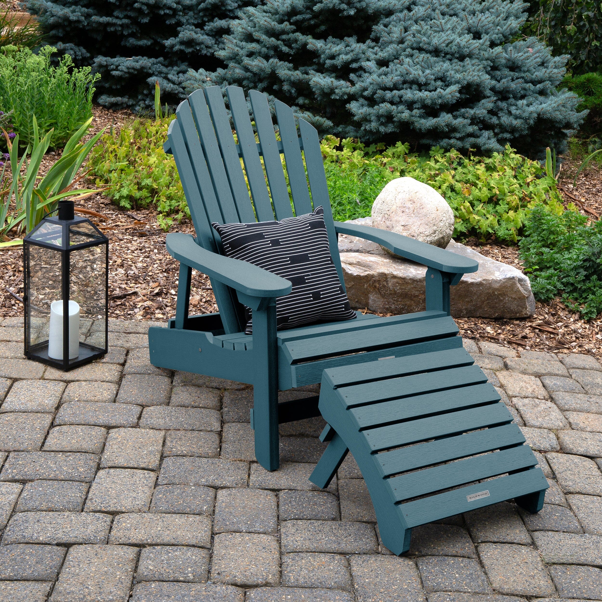 King Hamilton Folding & Reclining Adirondack Chair and Ottoman - Image 6