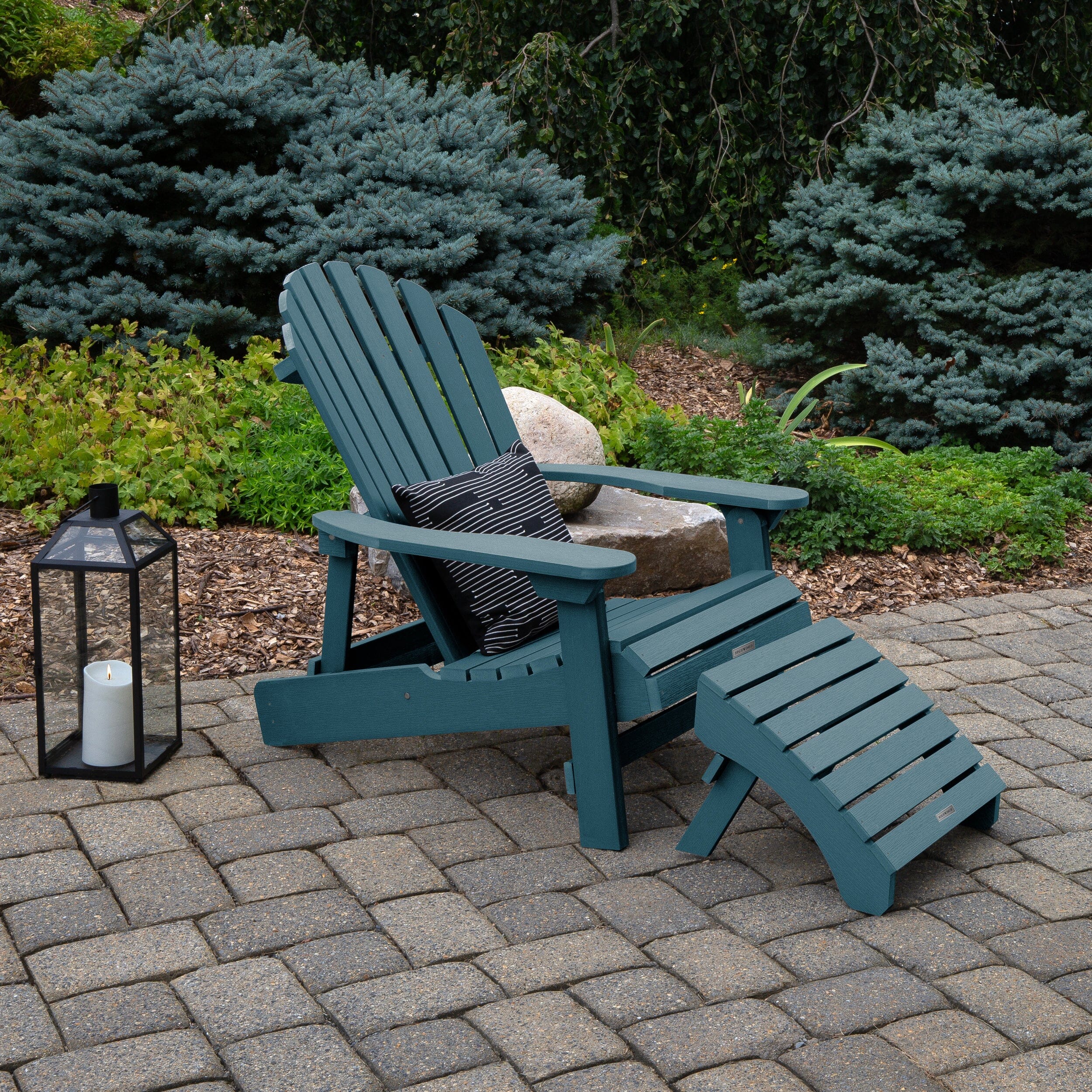 King Hamilton Folding & Reclining Adirondack Chair and Ottoman - Image 7