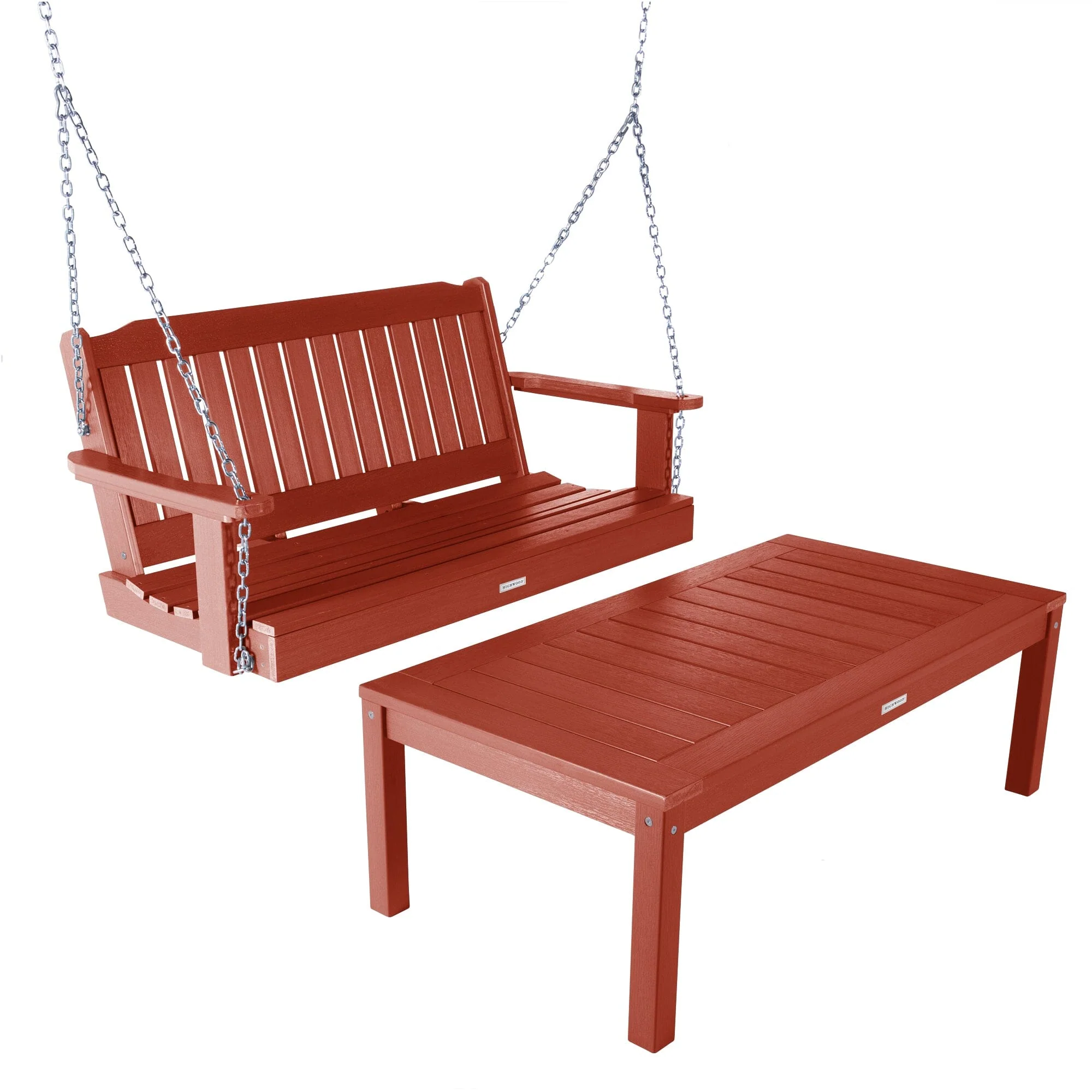 Lehigh Porch Swing 4ft and Adirondack Coffee Table - Image 12