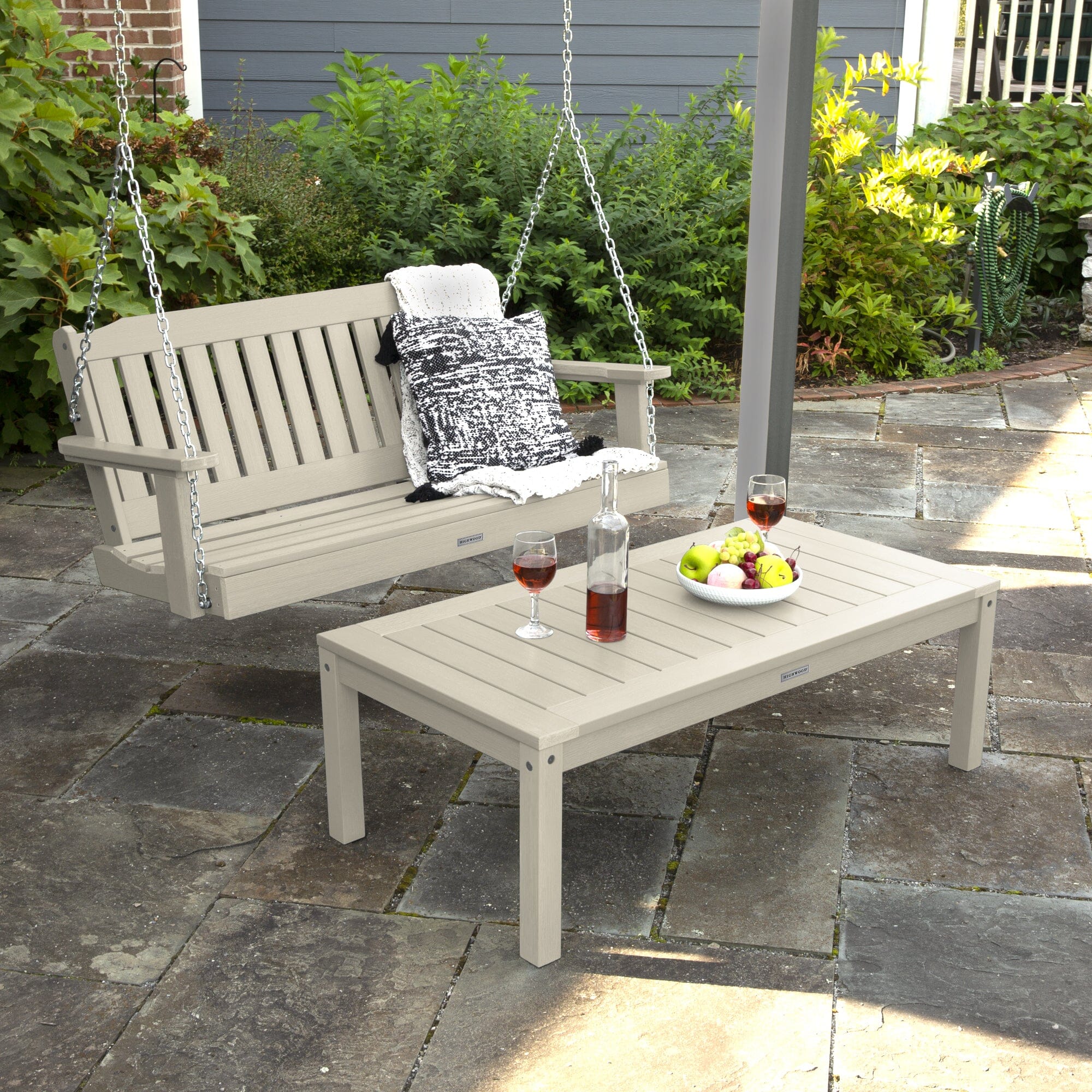 Lehigh Porch Swing 4ft and Adirondack Coffee Table - Image 14