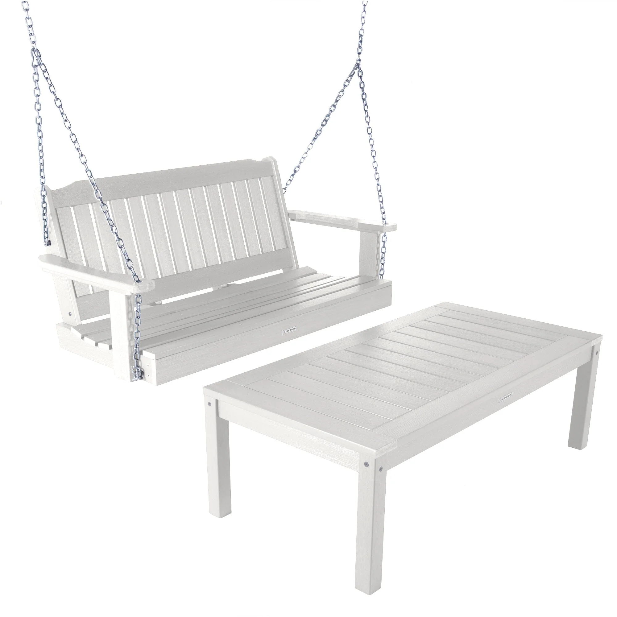 Lehigh Porch Swing 4ft and Adirondack Coffee Table - Image 15