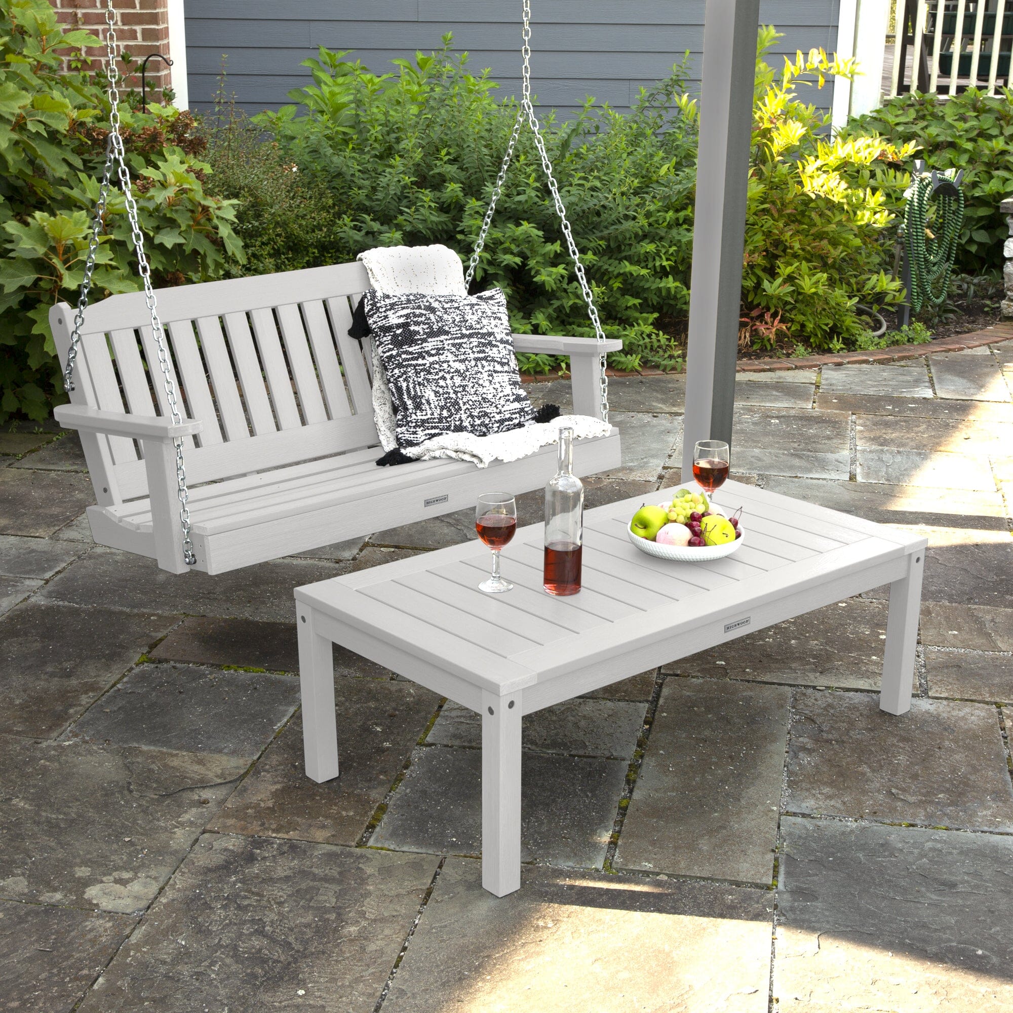 Lehigh Porch Swing 4ft and Adirondack Coffee Table - Image 16