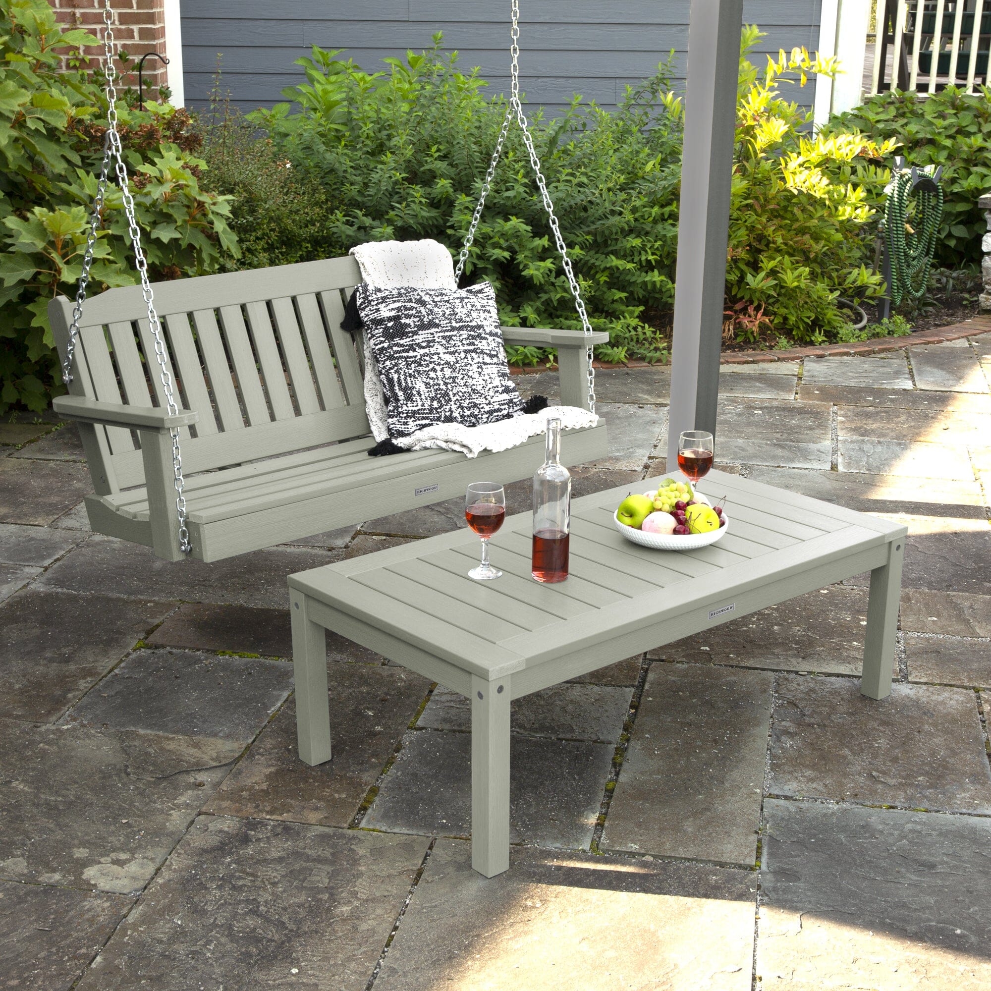Lehigh Porch Swing 4ft and Adirondack Coffee Table - Image 18