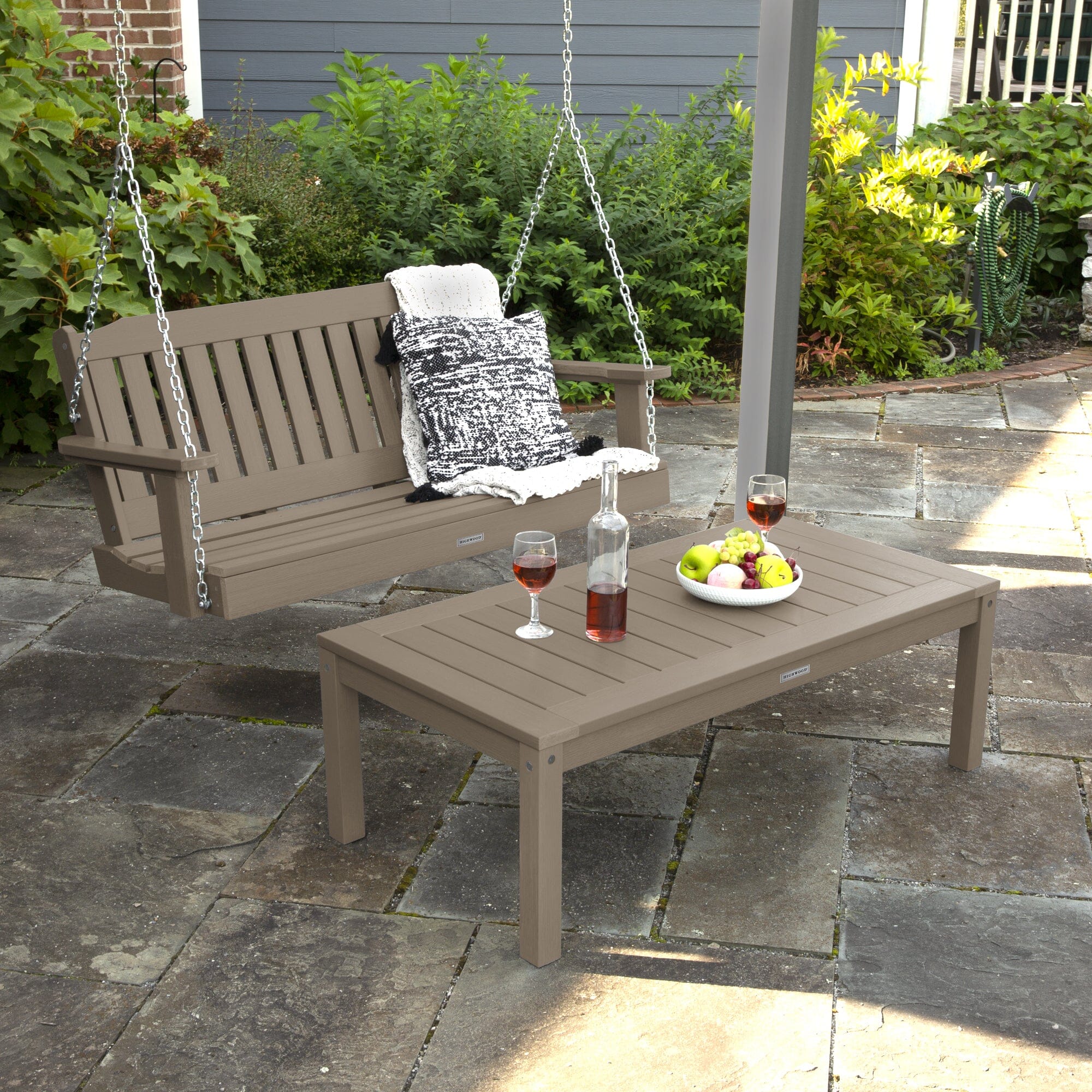 Lehigh Porch Swing 4ft and Adirondack Coffee Table - Image 22