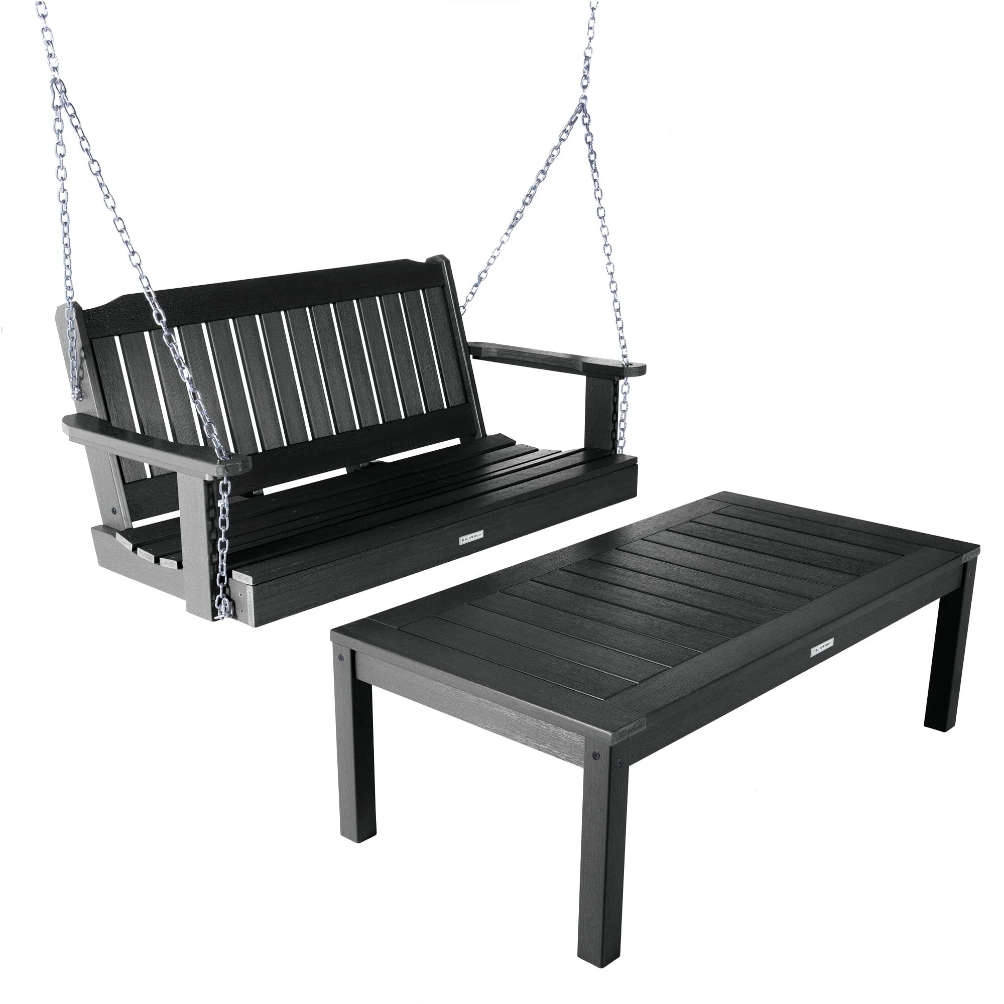 Lehigh Porch Swing 4ft and Adirondack Coffee Table - Image 3