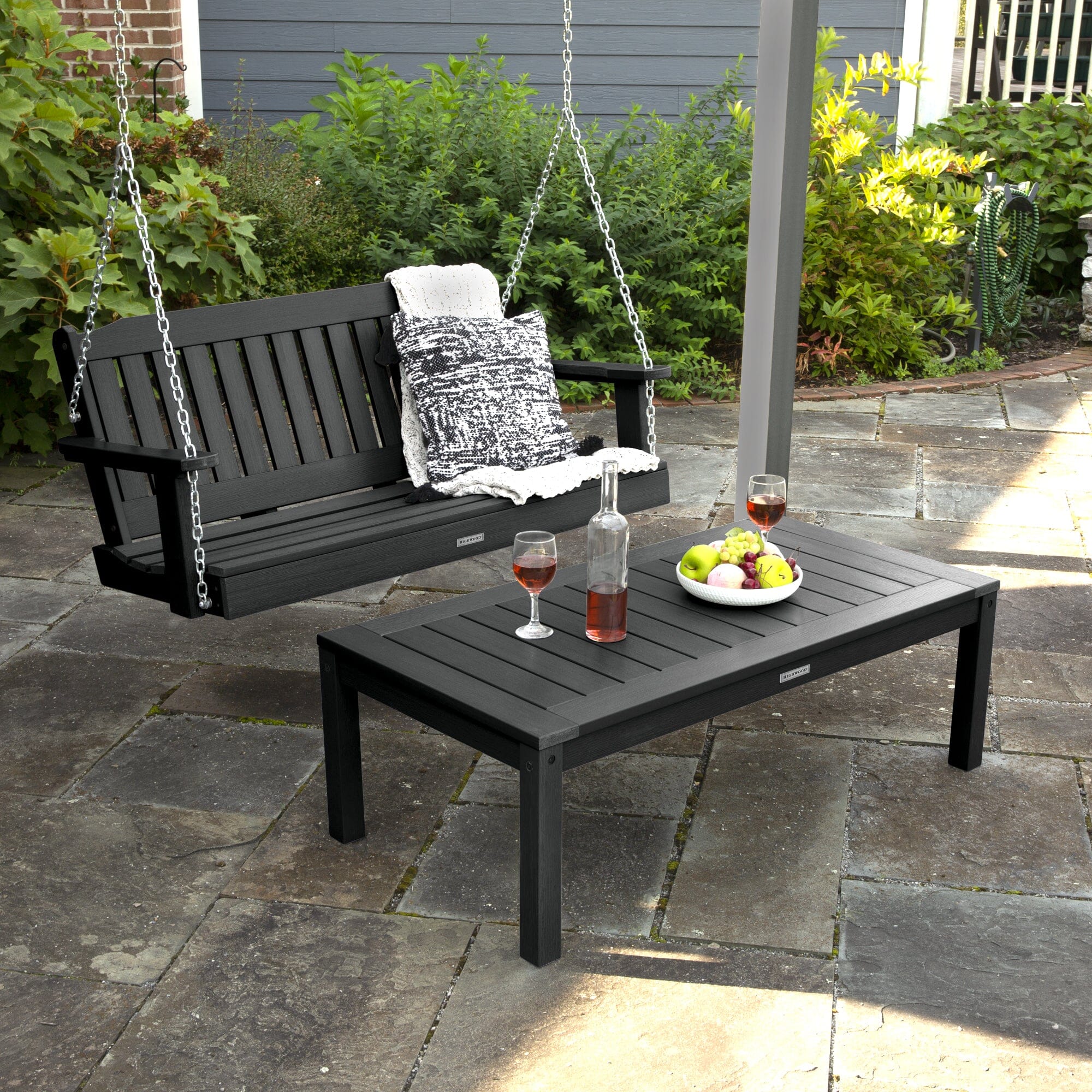 Lehigh Porch Swing 4ft and Adirondack Coffee Table - Image 4
