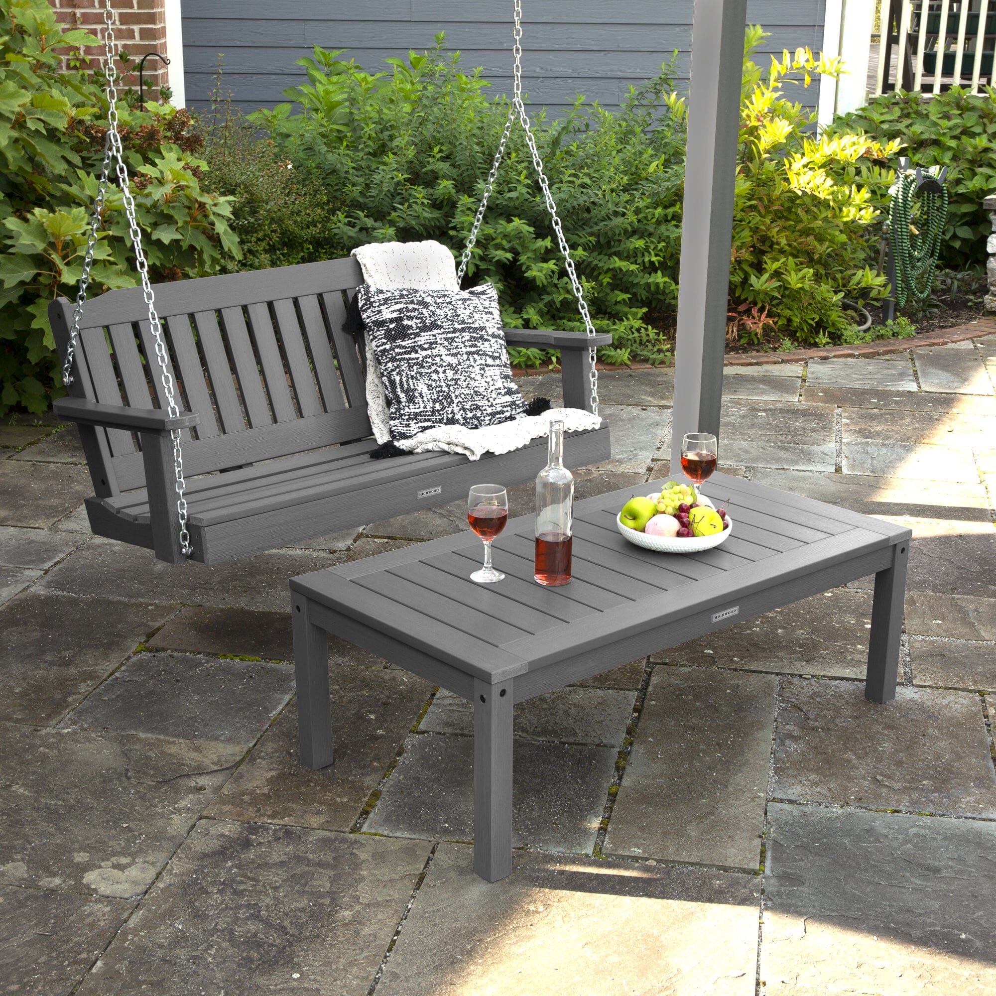 Lehigh Porch Swing 4ft and Adirondack Coffee Table - Image 6
