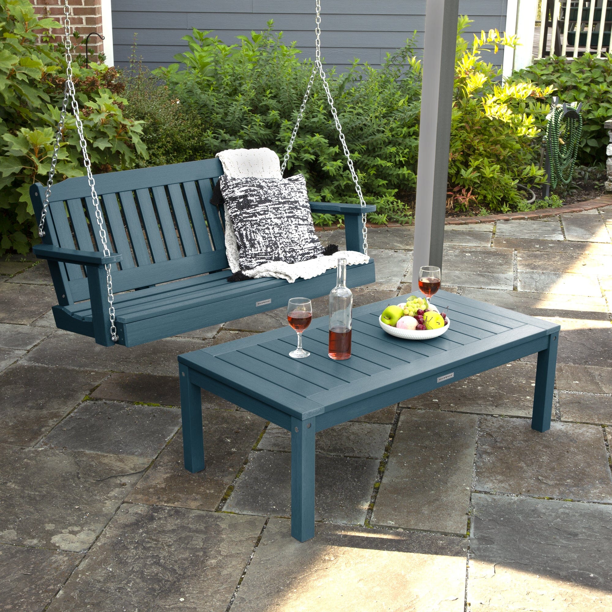 Lehigh Porch Swing 4ft and Adirondack Coffee Table - Image 8