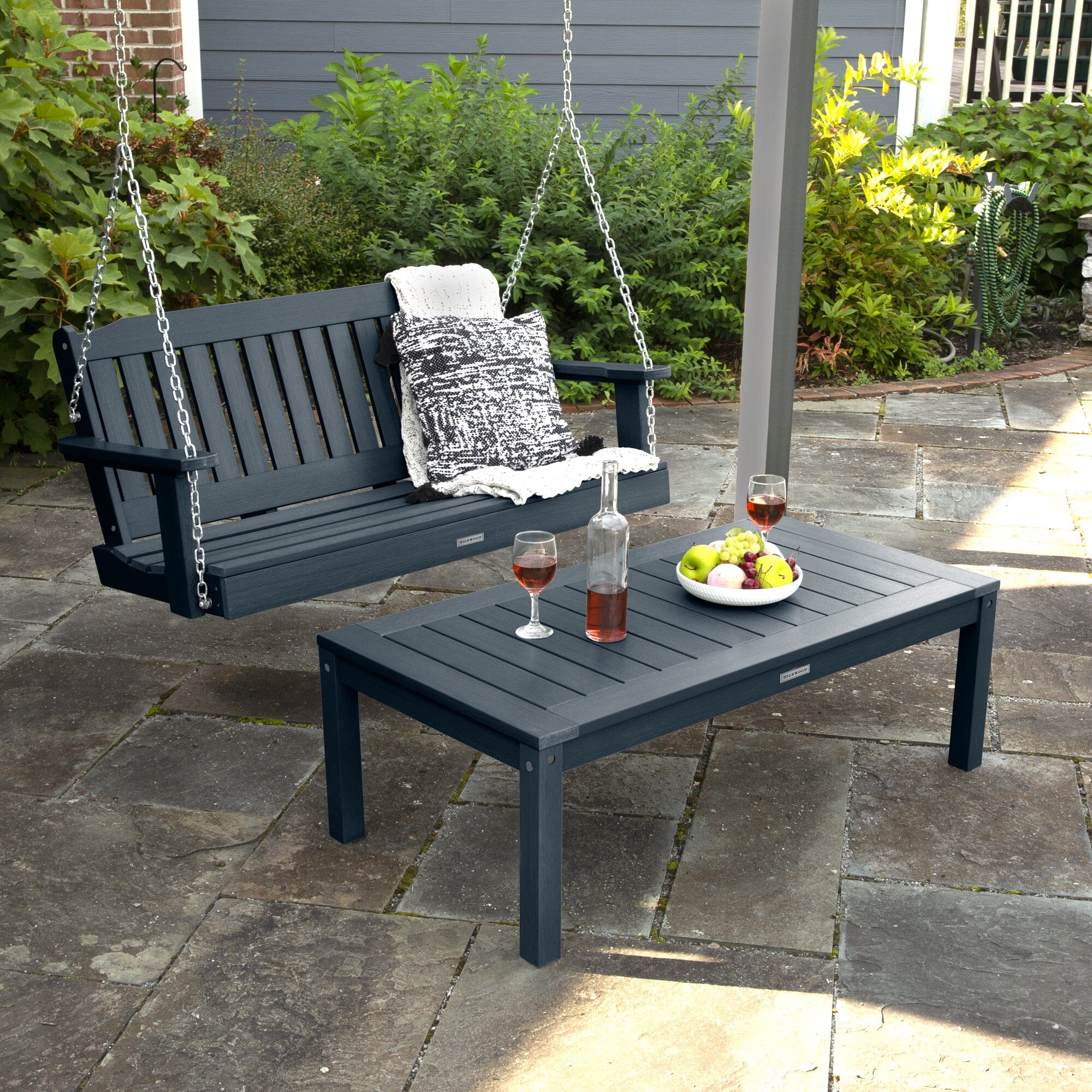 Lehigh Porch Swing 4ft and Adirondack Coffee Table - Image 9