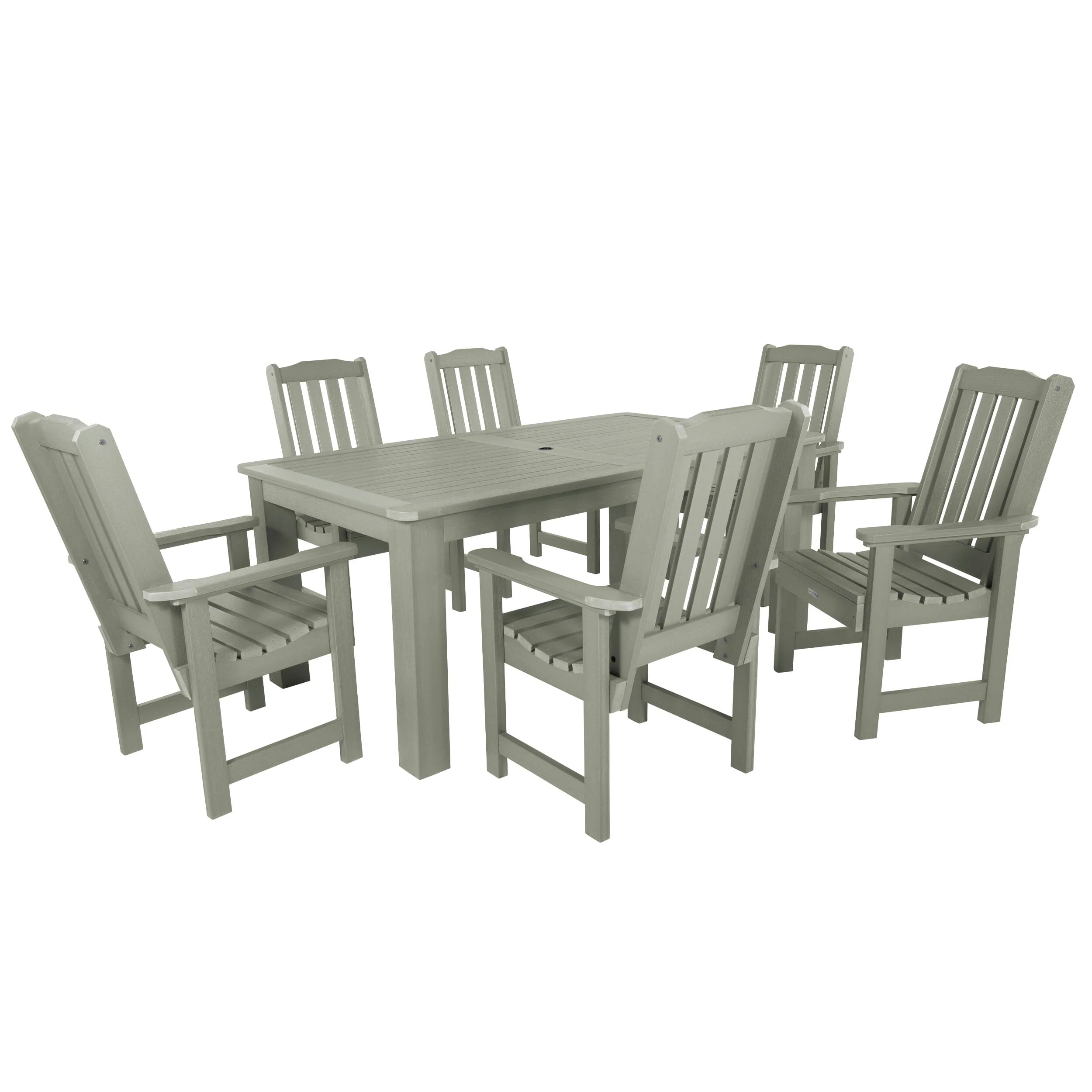 Lehigh 7pc Rectangular Outdoor Dining Set 42in x 72in - Dining Height - Image 17