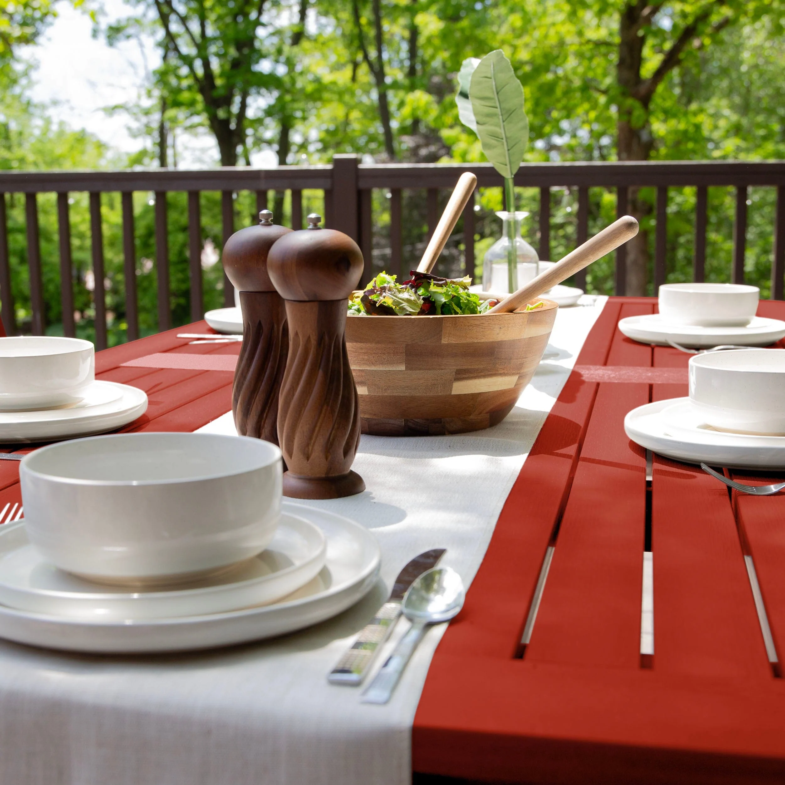 Lehigh 7pc Rectangular Outdoor Dining Set 42in x 84in - Dining Height - Image 24