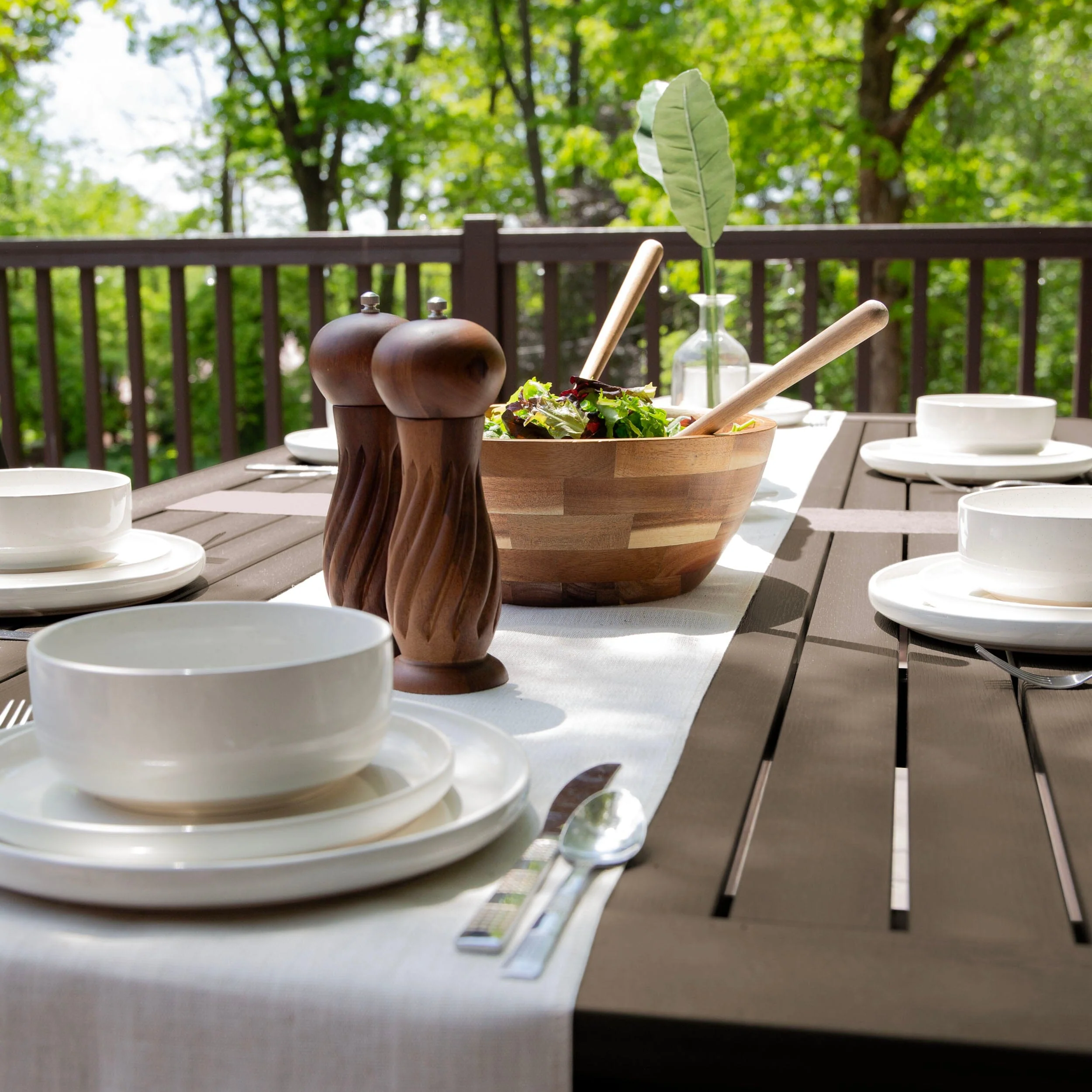 Lehigh 7pc Rectangular Outdoor Dining Set 42in x 84in - Dining Height - Image 33