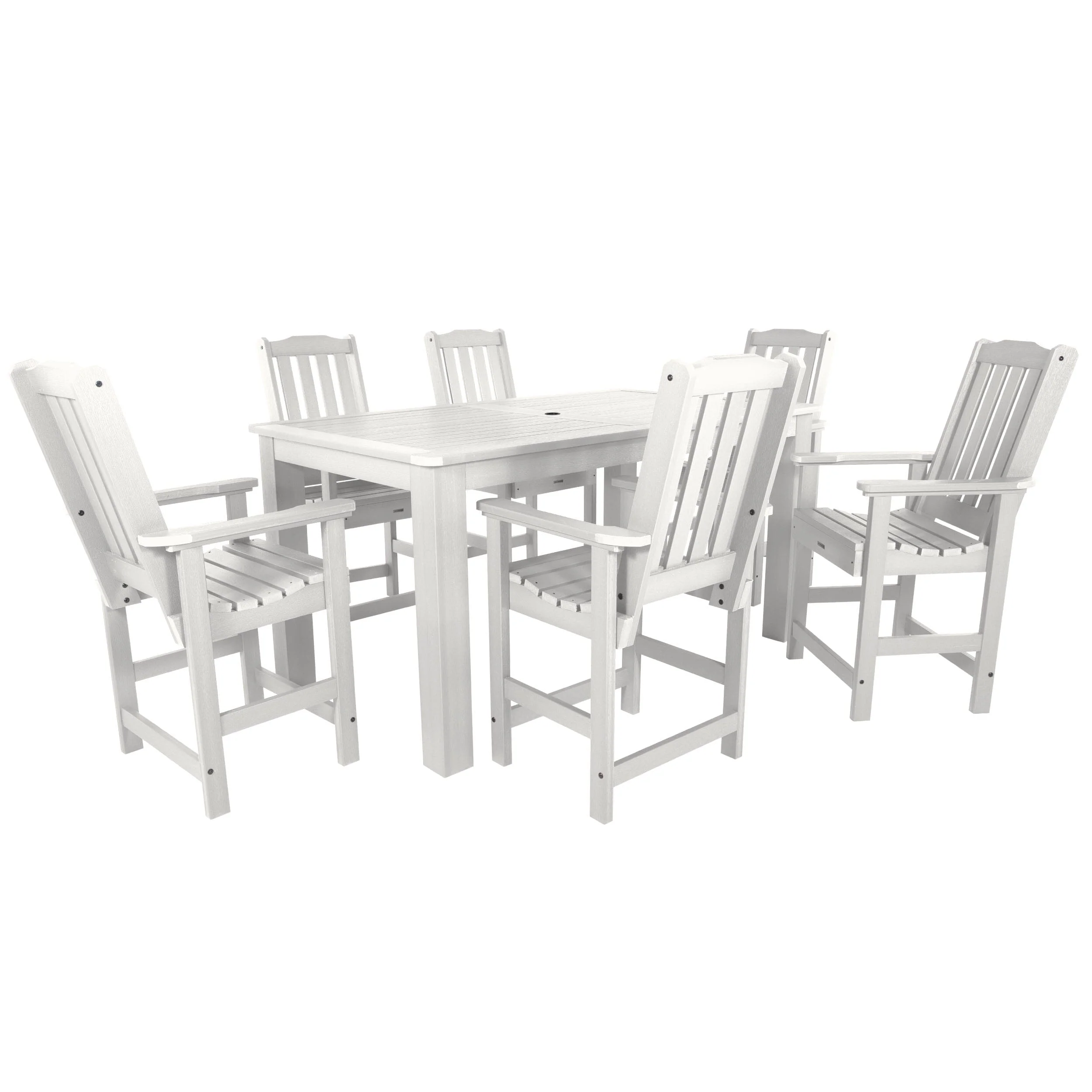 Lehigh 7pc Rectangular Outdoor Dining Set 42in x 72in - Counter Height - Image 10