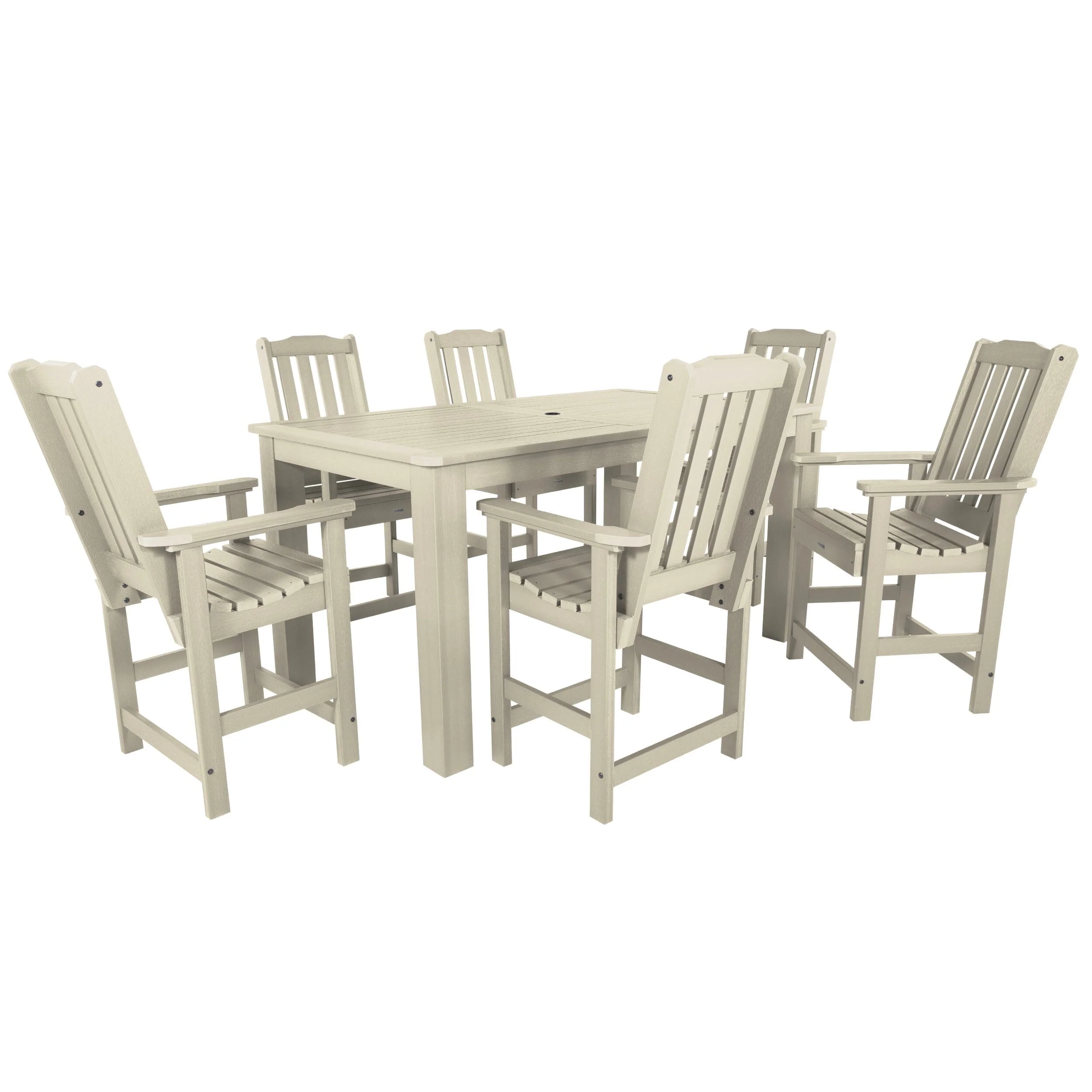 Lehigh 7pc Rectangular Outdoor Dining Set 42in x 72in - Counter Height - Image 16