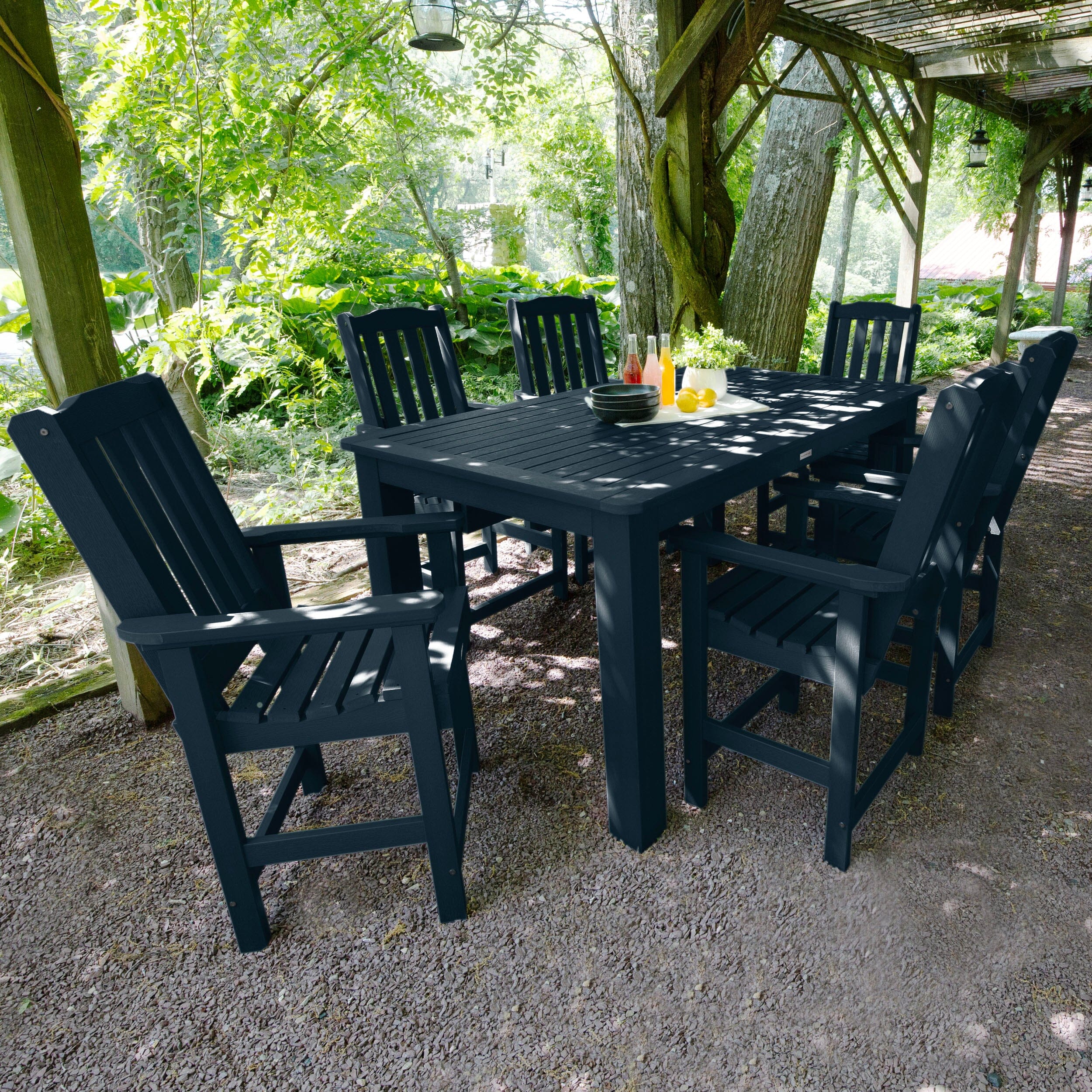 Lehigh 7pc Rectangular Outdoor Dining Set 42in x 72in - Counter Height - Image 20