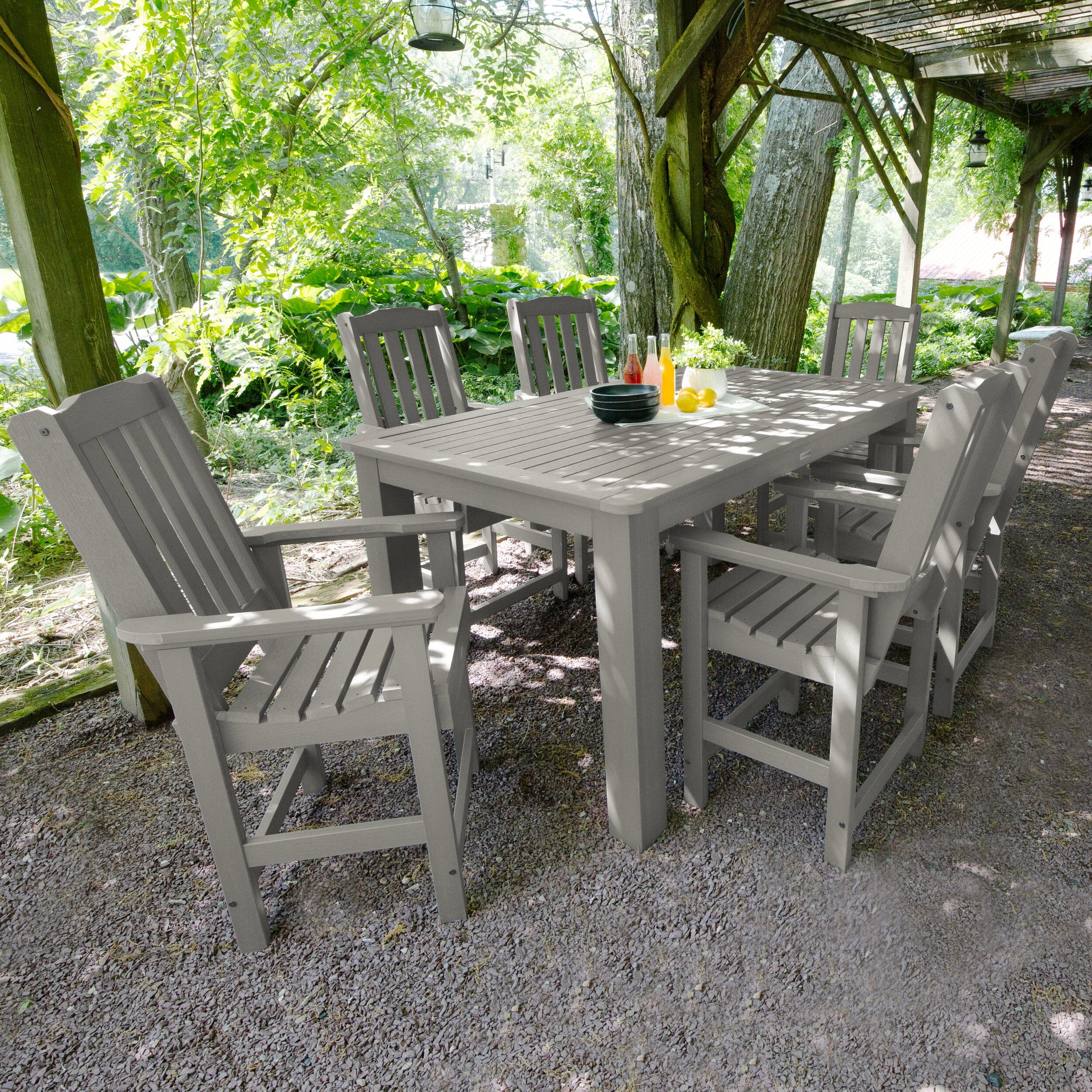 Lehigh 7pc Rectangular Outdoor Dining Set 42in x 72in - Counter Height - Image 29