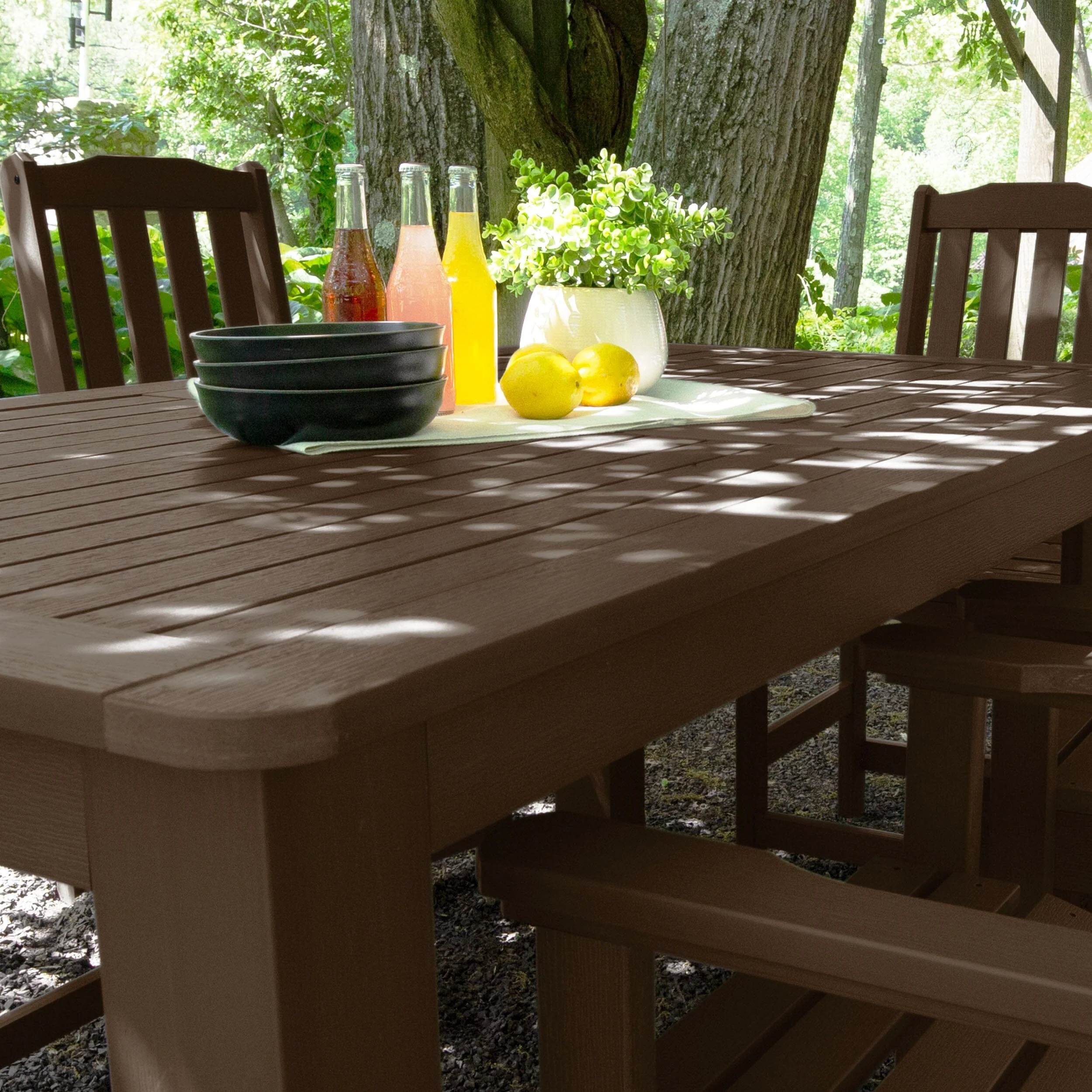 Lehigh 7pc Rectangular Outdoor Dining Set 42in x 72in - Counter Height - Image 3