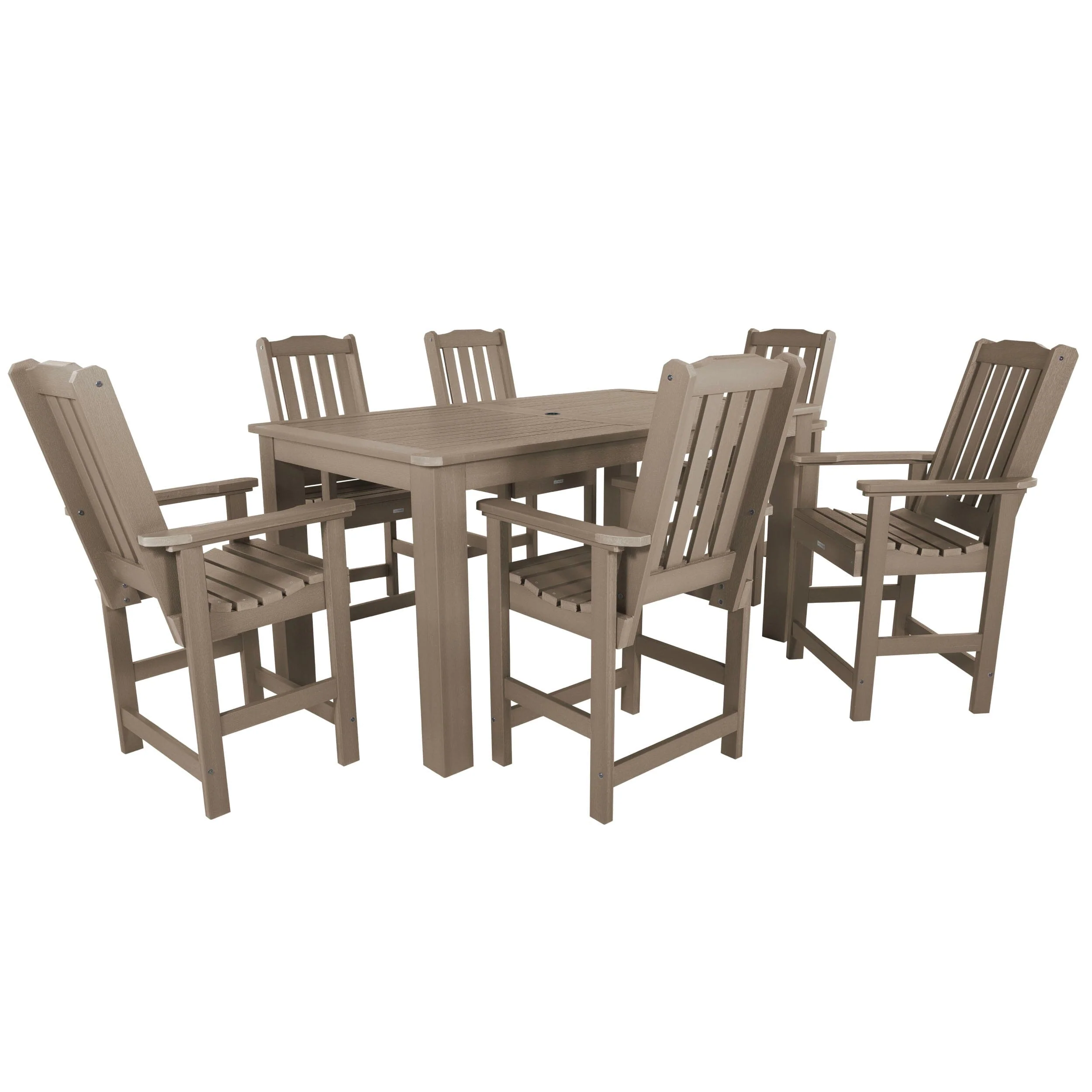 Lehigh 7pc Rectangular Outdoor Dining Set 42in x 72in - Counter Height - Image 31