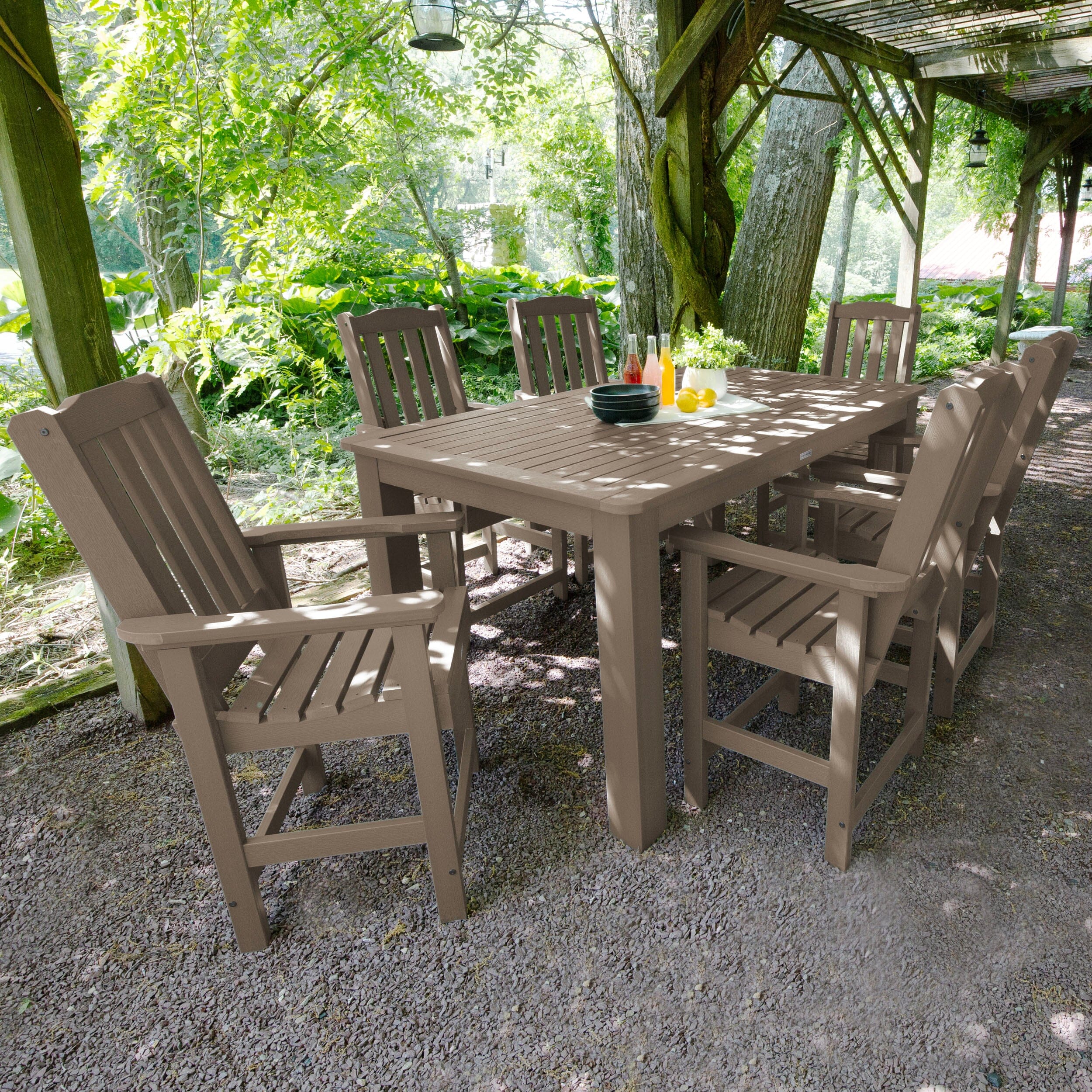 Lehigh 7pc Rectangular Outdoor Dining Set 42in x 72in - Counter Height - Image 32
