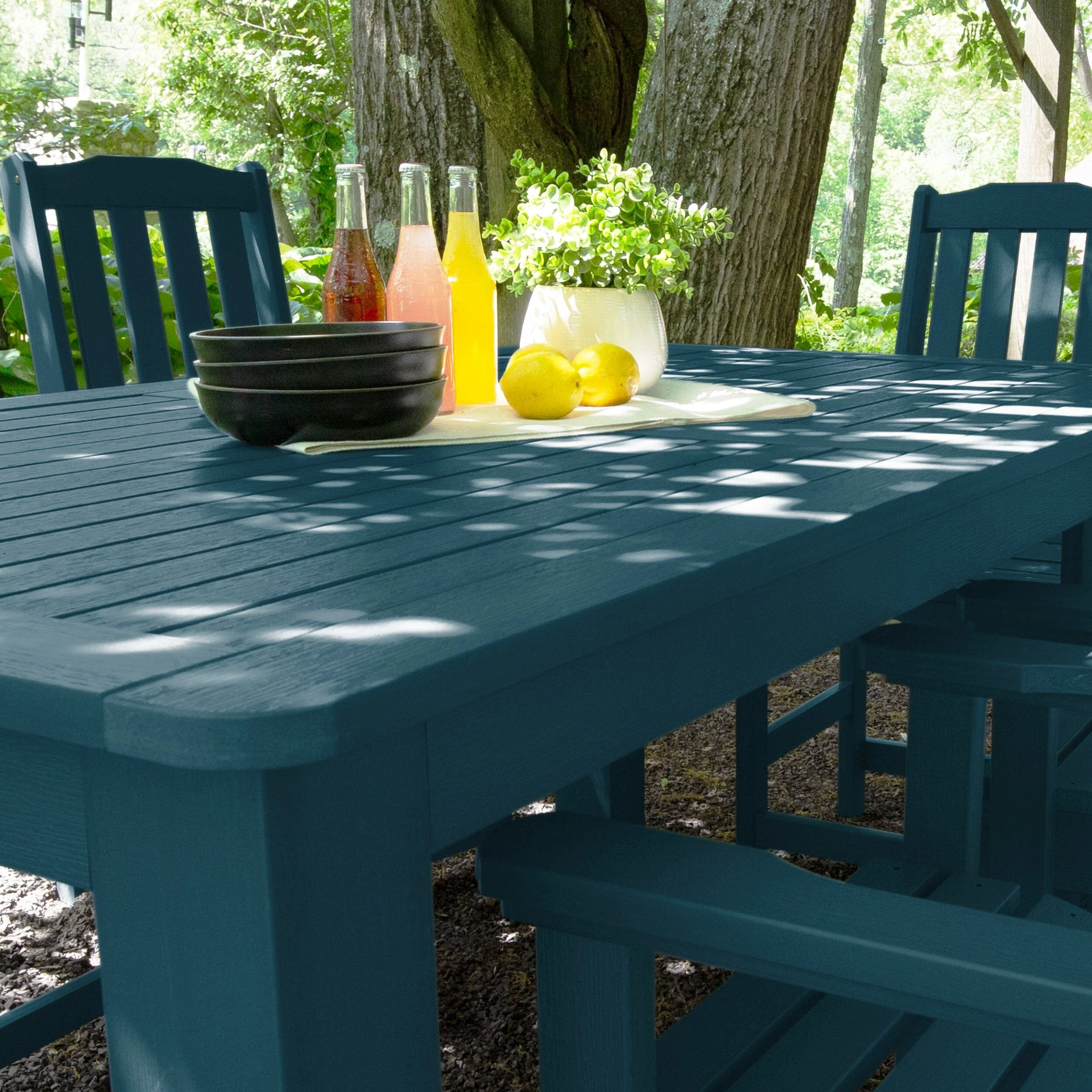 Lehigh 7pc Rectangular Outdoor Dining Set 42in x 72in - Counter Height - Image 6