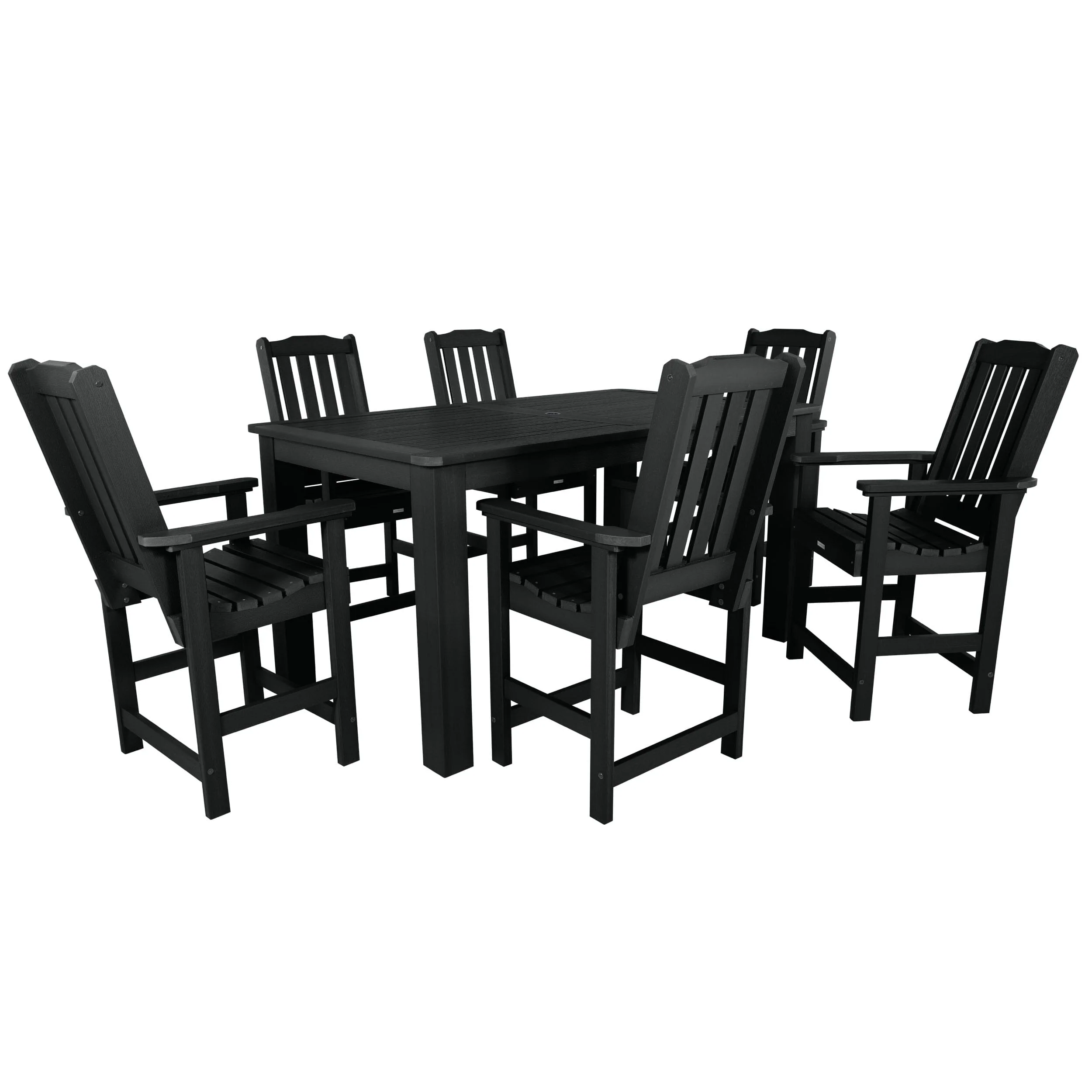 Lehigh 7pc Rectangular Outdoor Dining Set 42in x 72in - Counter Height - Image 7