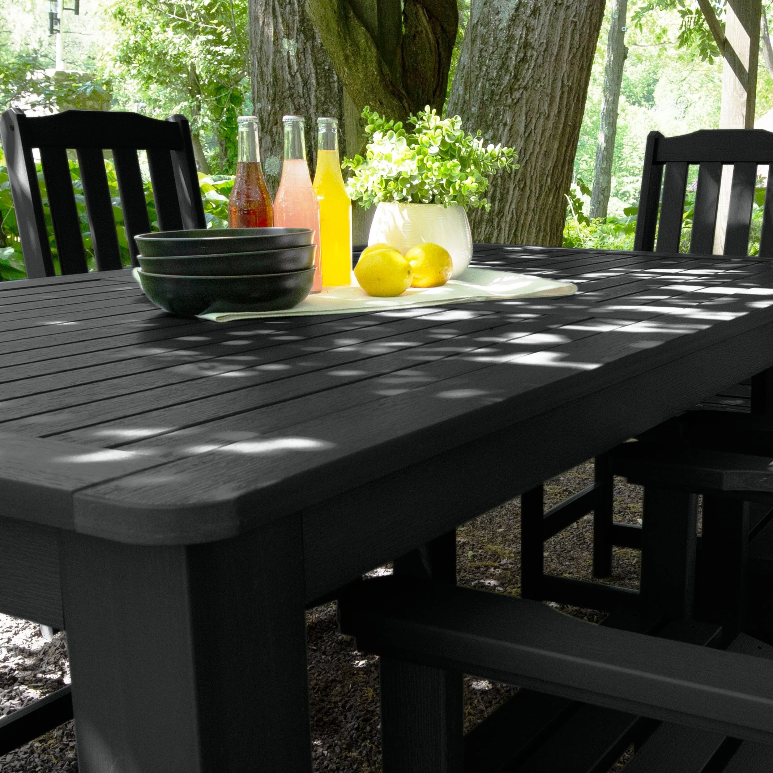 Lehigh 7pc Rectangular Outdoor Dining Set 42in x 72in - Counter Height - Image 9