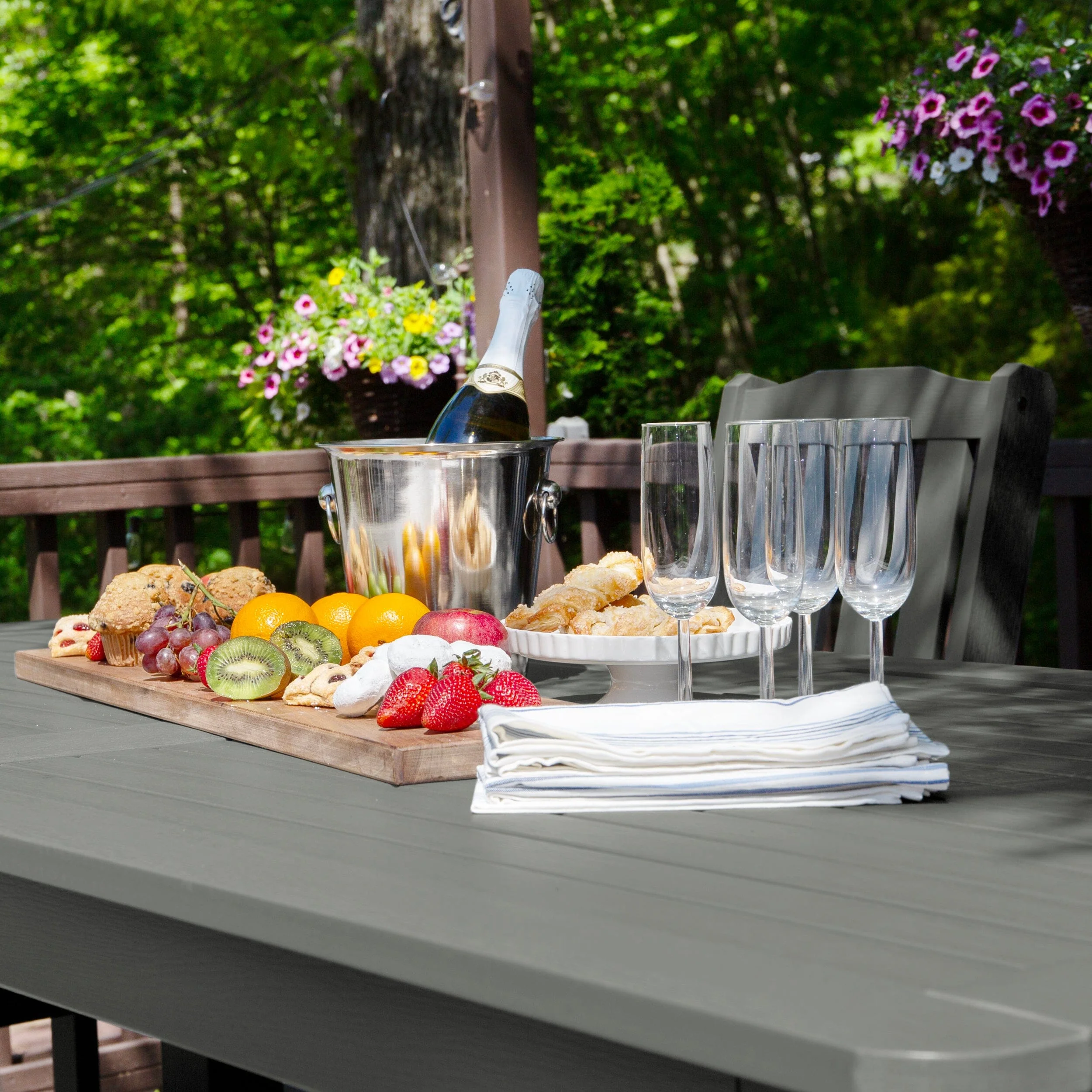 Lehigh 7pc Rectangular Outdoor Dining Set 42in x 84in - Counter Height - Image 20