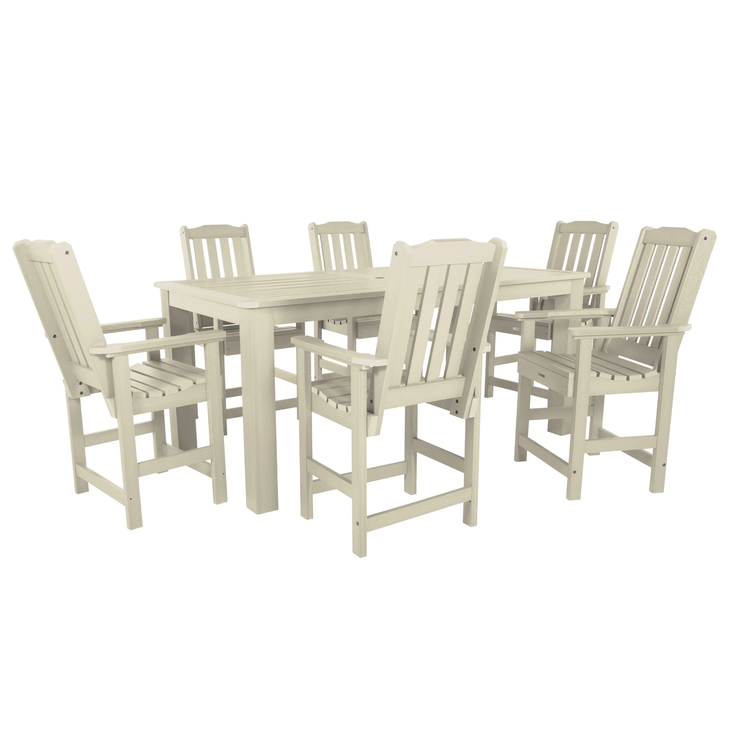 Lehigh 7pc Rectangular Outdoor Dining Set 42in x 84in - Counter Height - Image 21