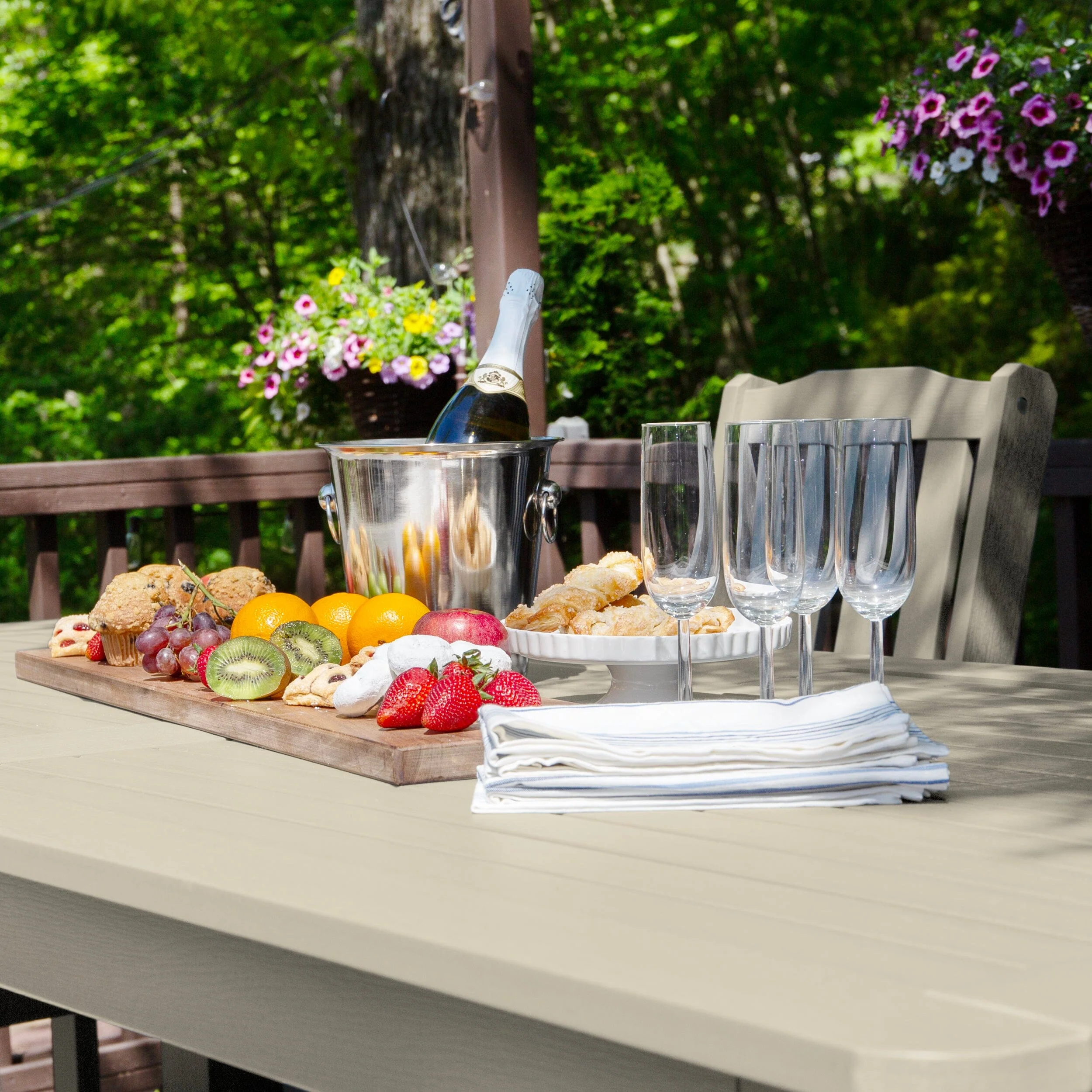 Lehigh 7pc Rectangular Outdoor Dining Set 42in x 84in - Counter Height - Image 24