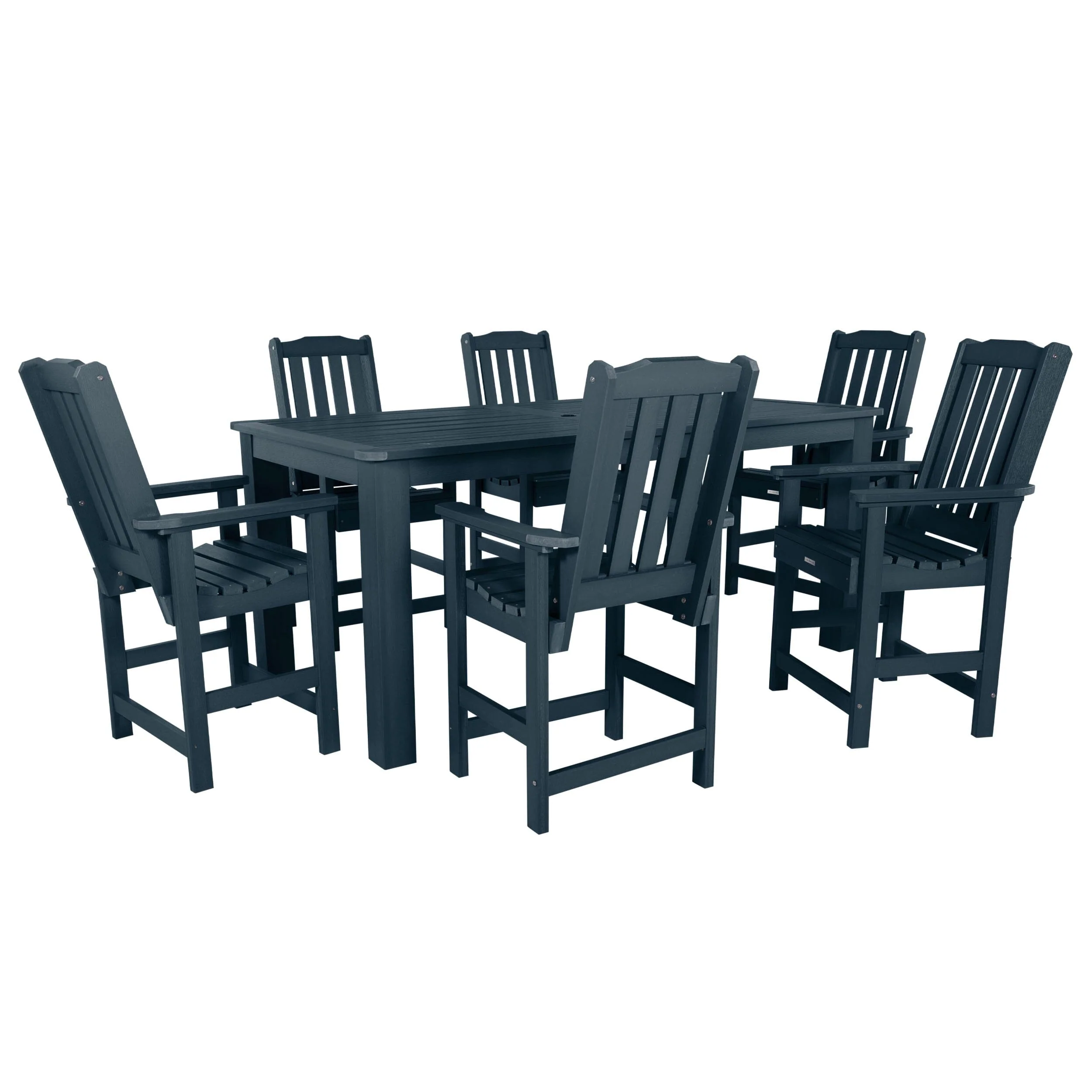 Lehigh 7pc Rectangular Outdoor Dining Set 42in x 84in - Counter Height - Image 25