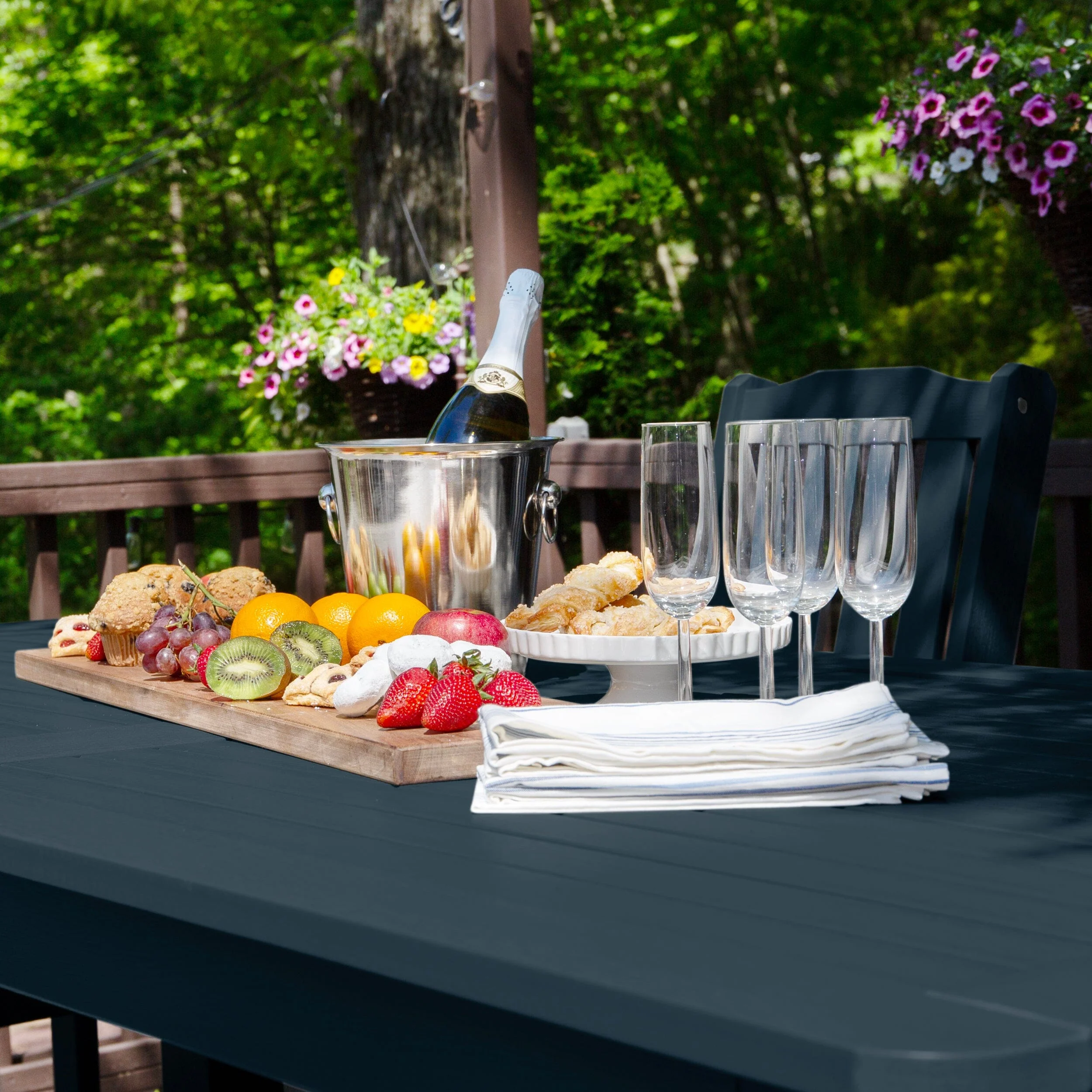 Lehigh 7pc Rectangular Outdoor Dining Set 42in x 84in - Counter Height - Image 28