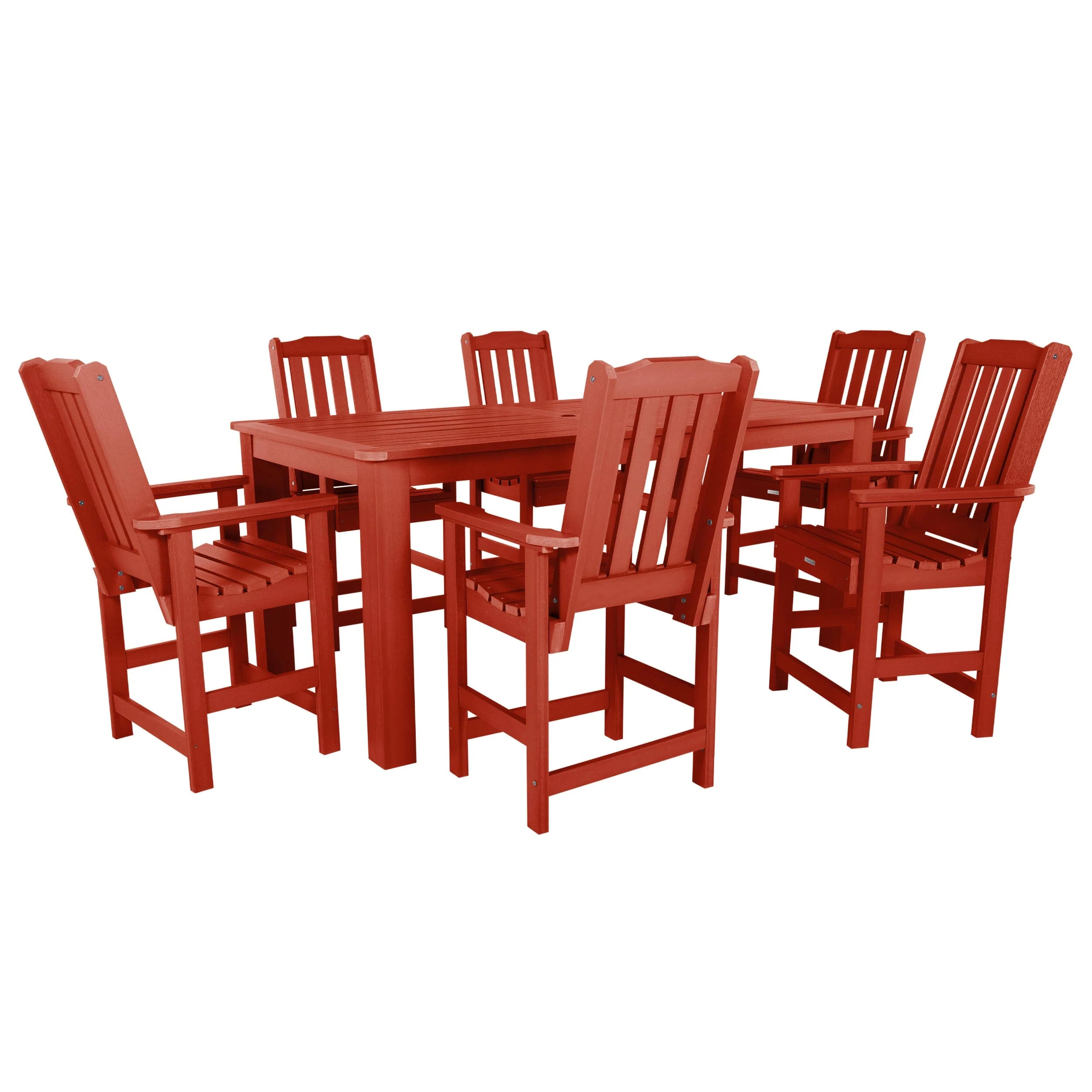Lehigh 7pc Rectangular Outdoor Dining Set 42in x 84in - Counter Height - Image 29