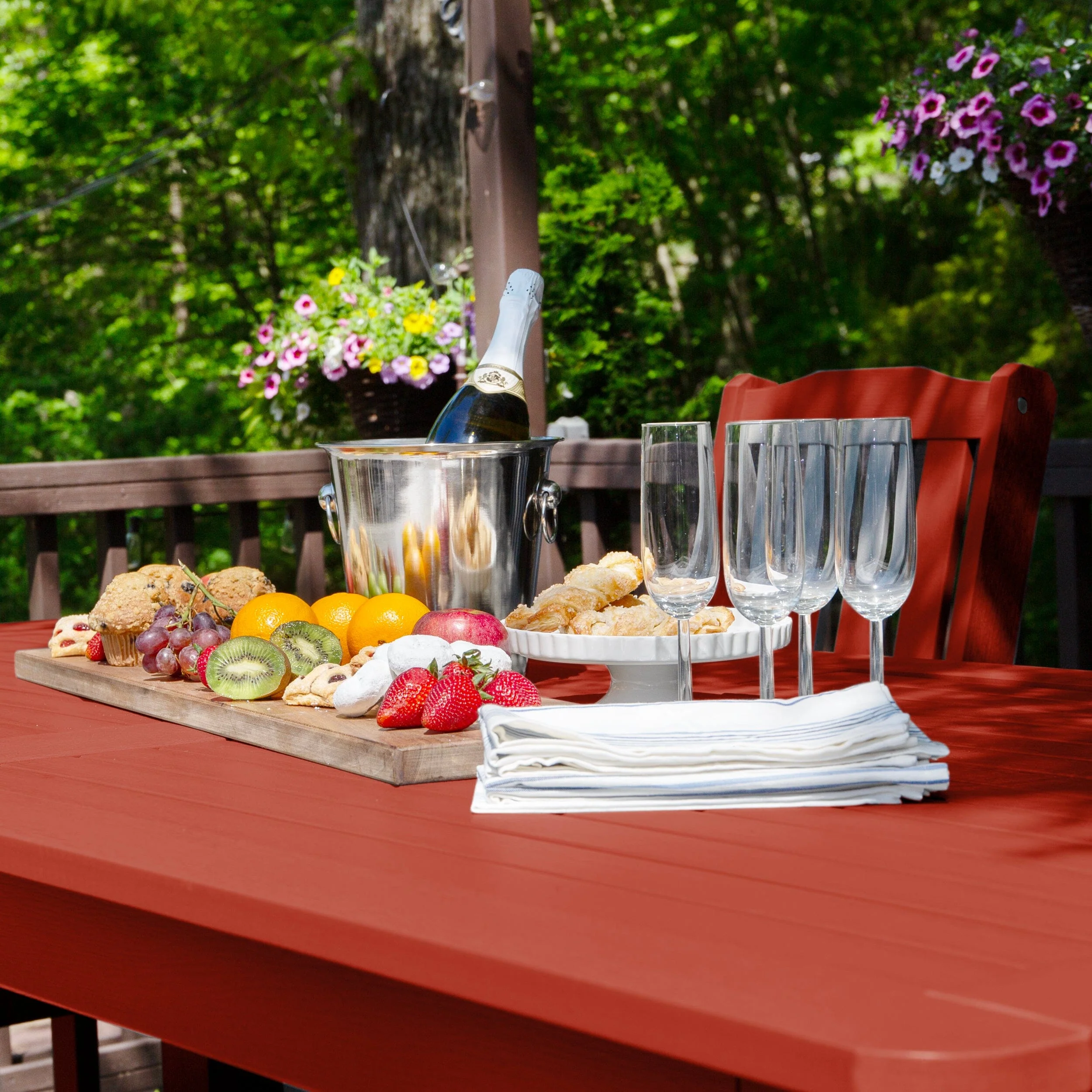 Lehigh 7pc Rectangular Outdoor Dining Set 42in x 84in - Counter Height - Image 32