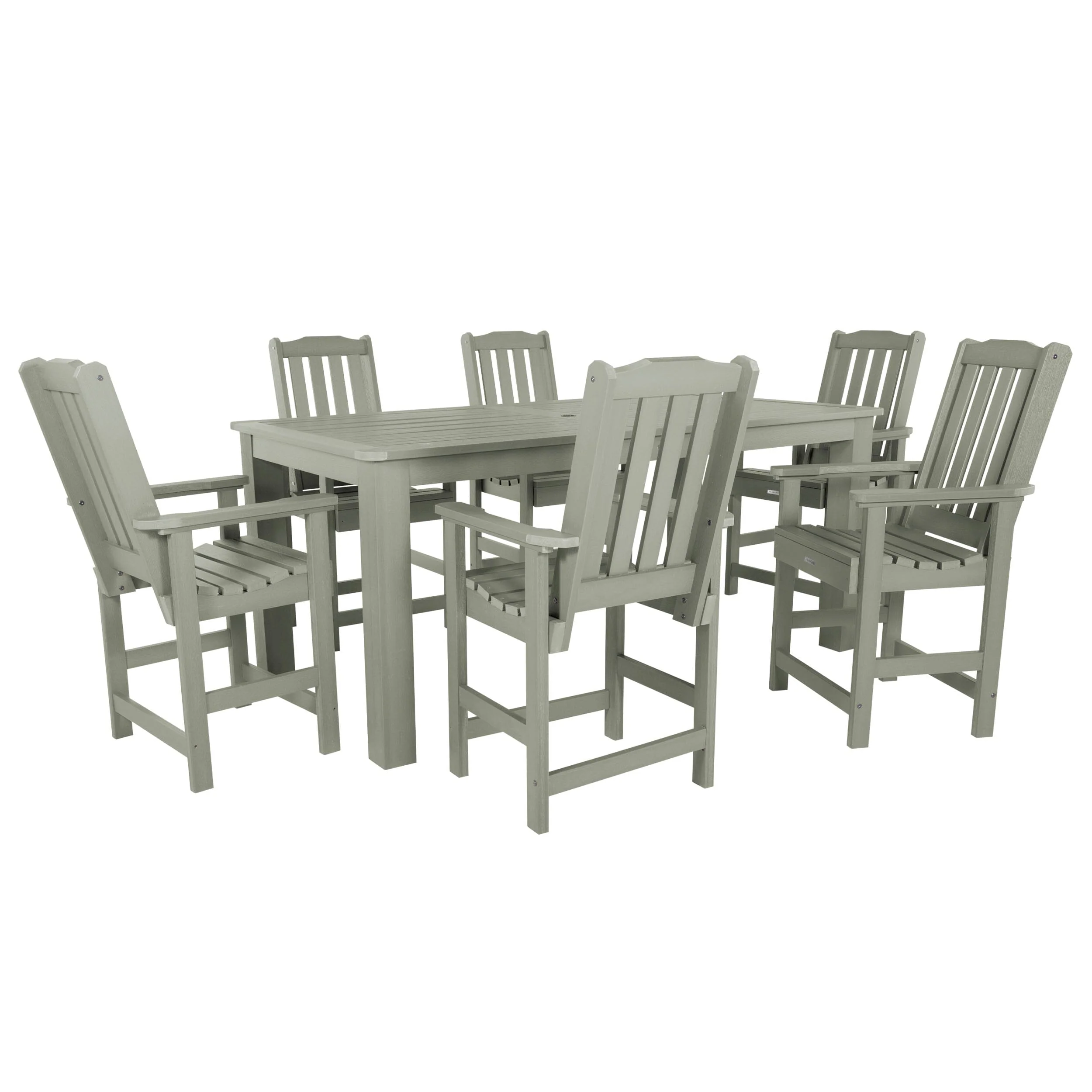 Lehigh 7pc Rectangular Outdoor Dining Set 42in x 84in - Counter Height - Image 33